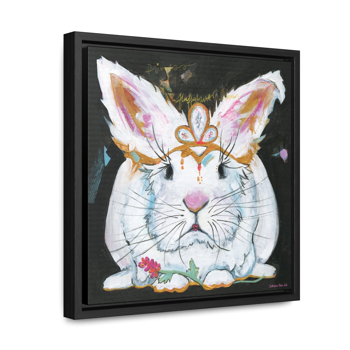 "Princess Fluffy Butter" Framed Canvas Fine Art Reproduction by Zabrina Fine Art