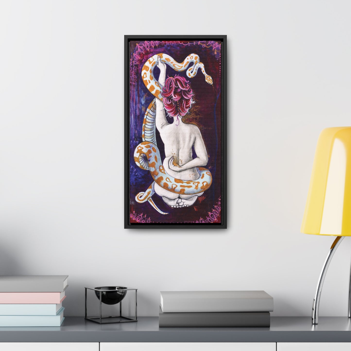 "Sarpele De Crin no. 3" Framed Canvas Fine Art Reproduction by Zabrina Fine Art