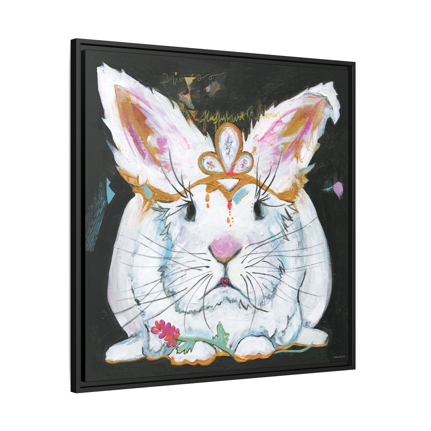 "Princess Fluffy Butter" Framed Canvas Fine Art Reproduction by Zabrina Fine Art