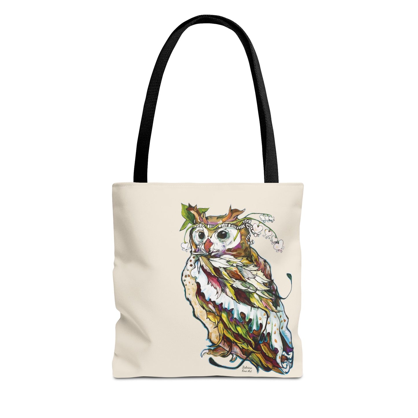 "Two Owls" Tote Bag by Zabrina Fine Art