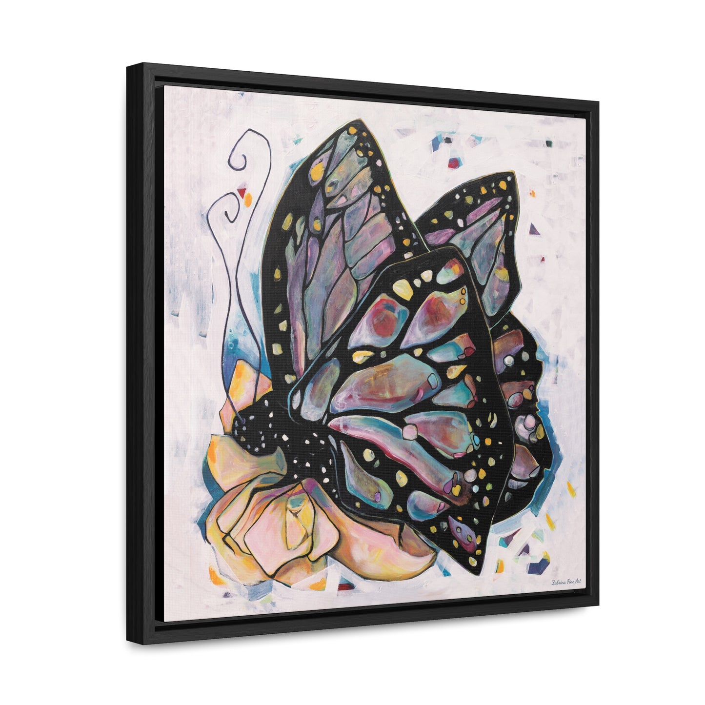 "Butterfly For Brook" Framed Canvas Fine Art Reproduction by Zabrina Fine Art