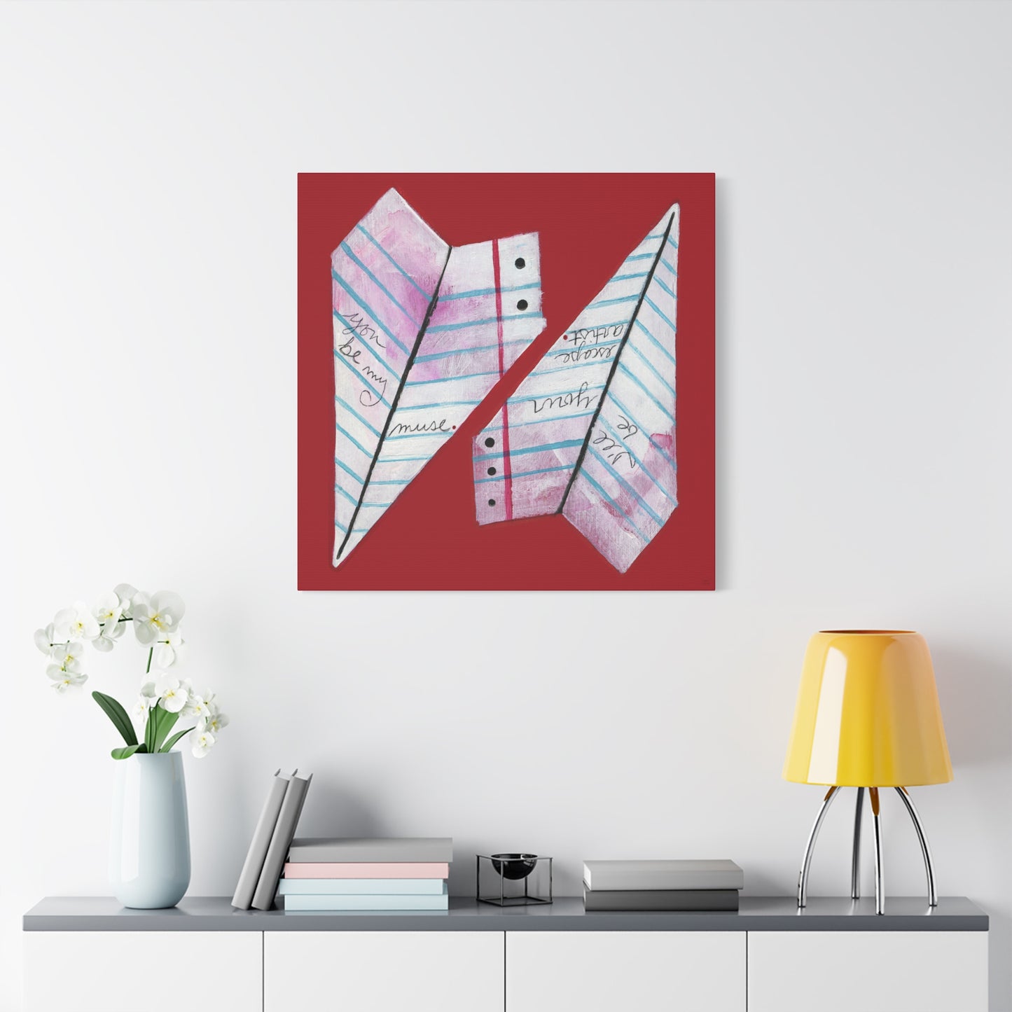 "Be My Muse" Unframed Canvas Red Edge Reproduction by Zabrina Fine Art