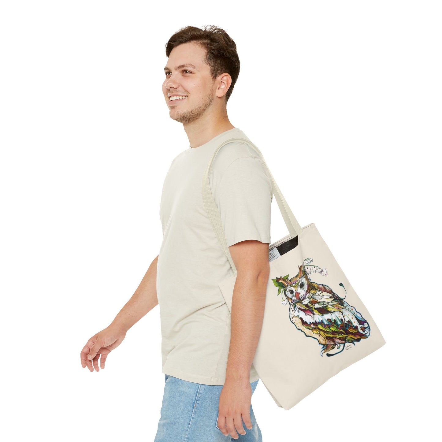 "Two Owls" Tote Bag by Zabrina Fine Art