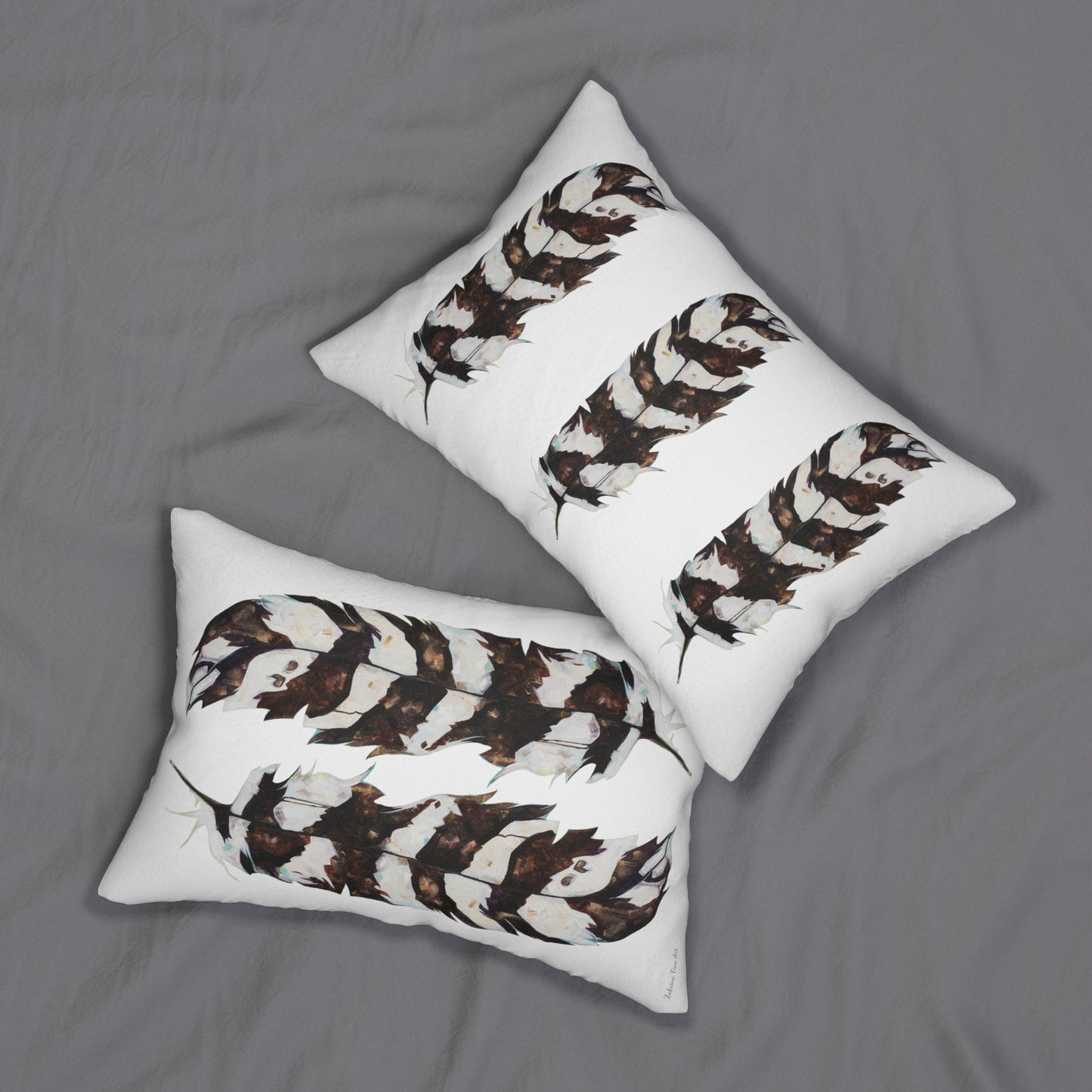 "Feathers" Throw Pillow by Zabrina Fine Art