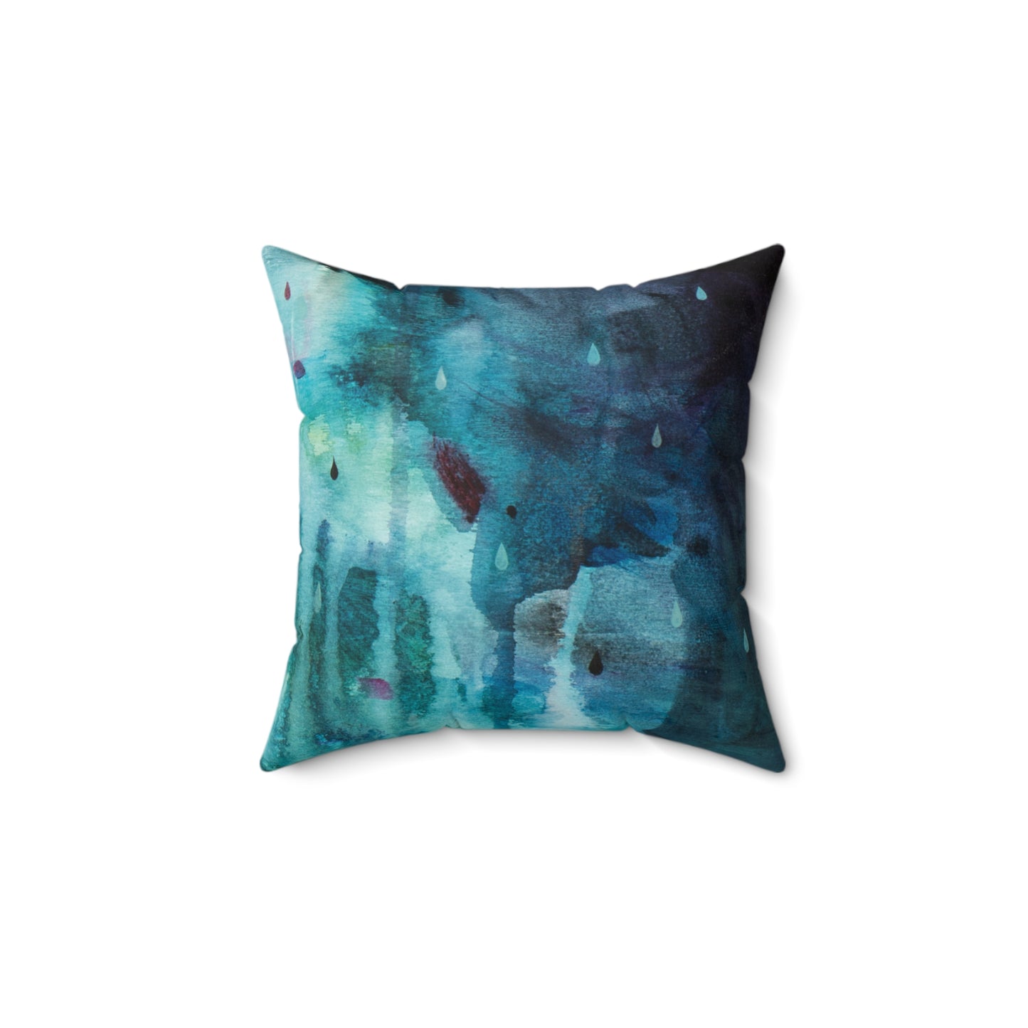 "I love Rainy Days" Throw Pillow by Zabrina Fine Art