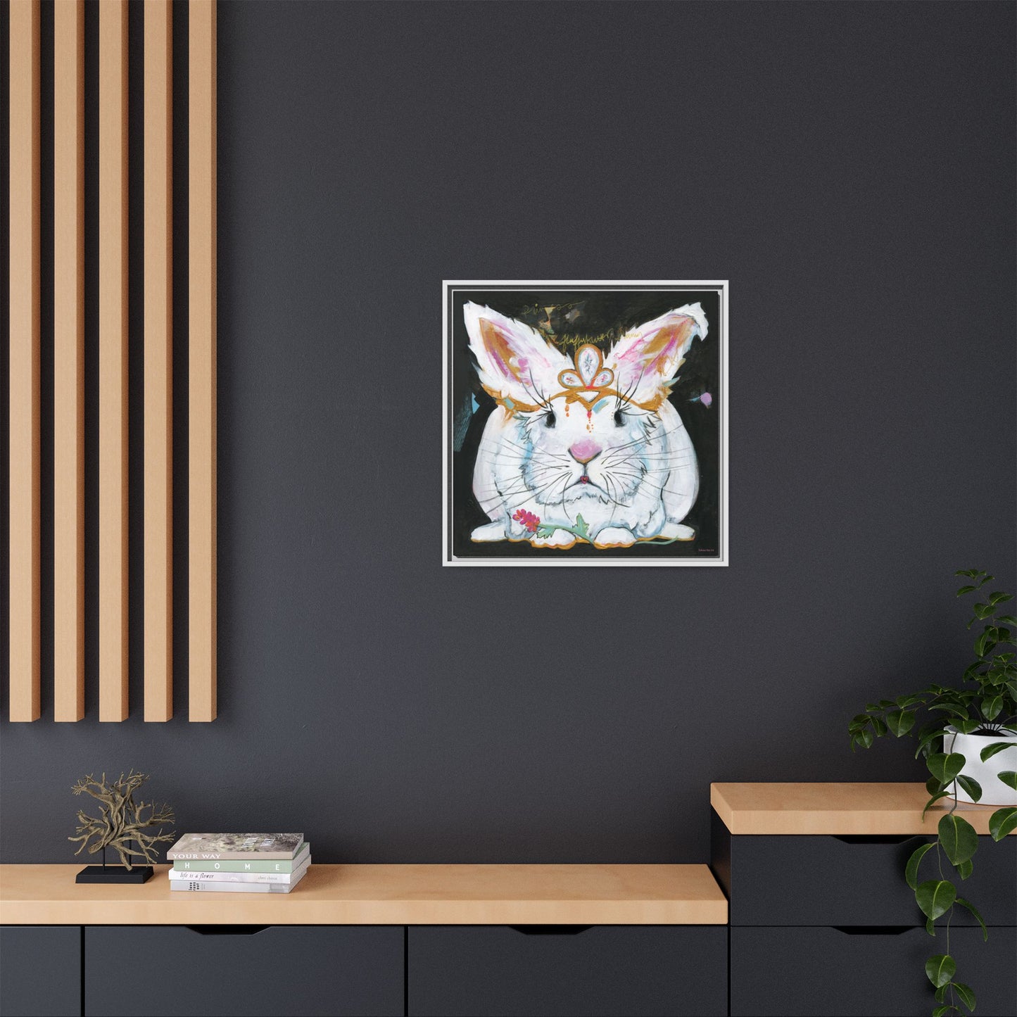 "Princess Fluffy Butter" Framed Canvas Fine Art Reproduction by Zabrina Fine Art