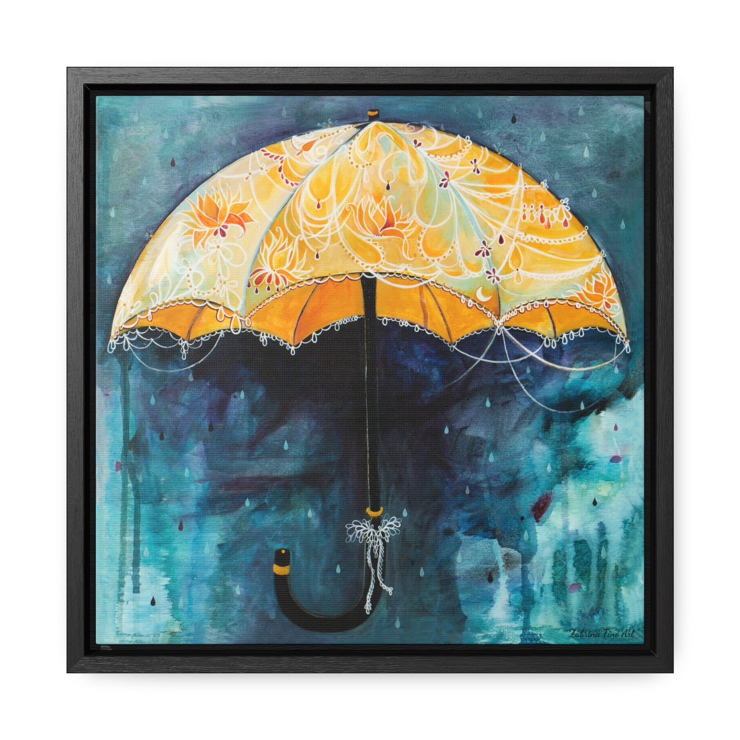 "Rain Glow" Framed Canvas Fine Art Reproduction by Zabrina Fine Art