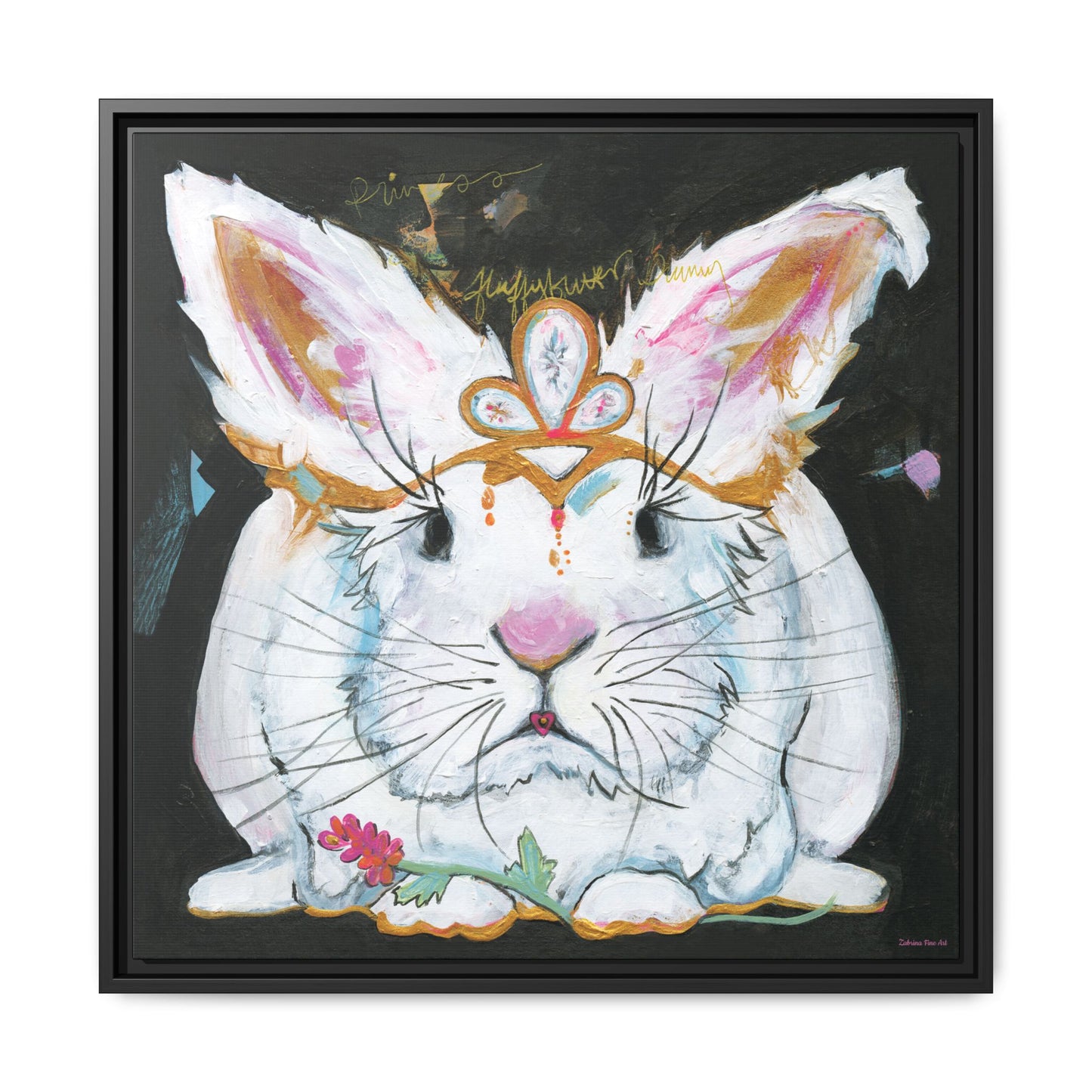 "Princess Fluffy Butter" Framed Canvas Fine Art Reproduction by Zabrina Fine Art