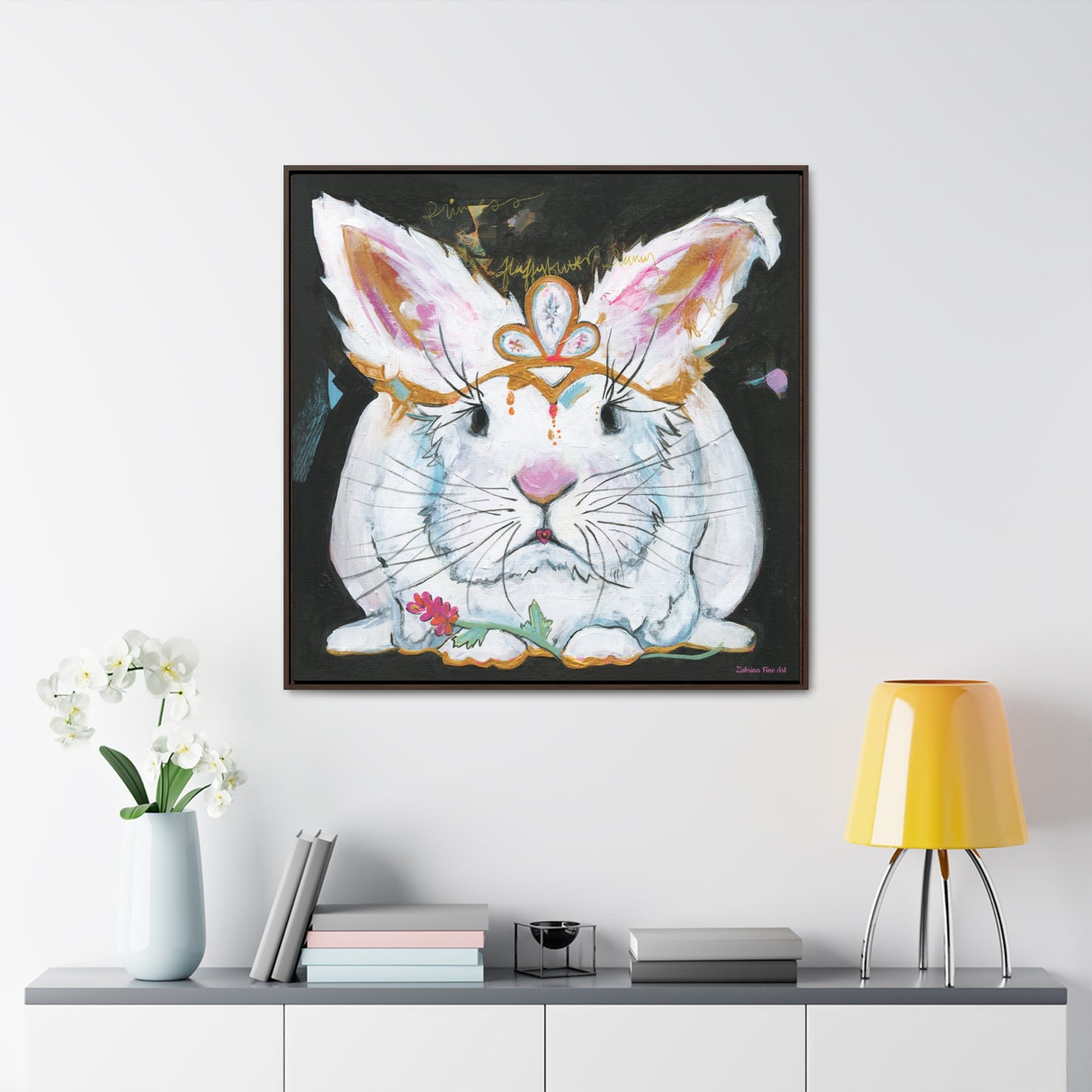 "Princess Fluffy Butter" Framed Canvas Fine Art Reproduction by Zabrina Fine Art