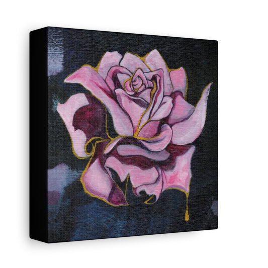 "Gilded Rose" Unframed Canvas Black Edge Reproduction by Zabrina Fine Art