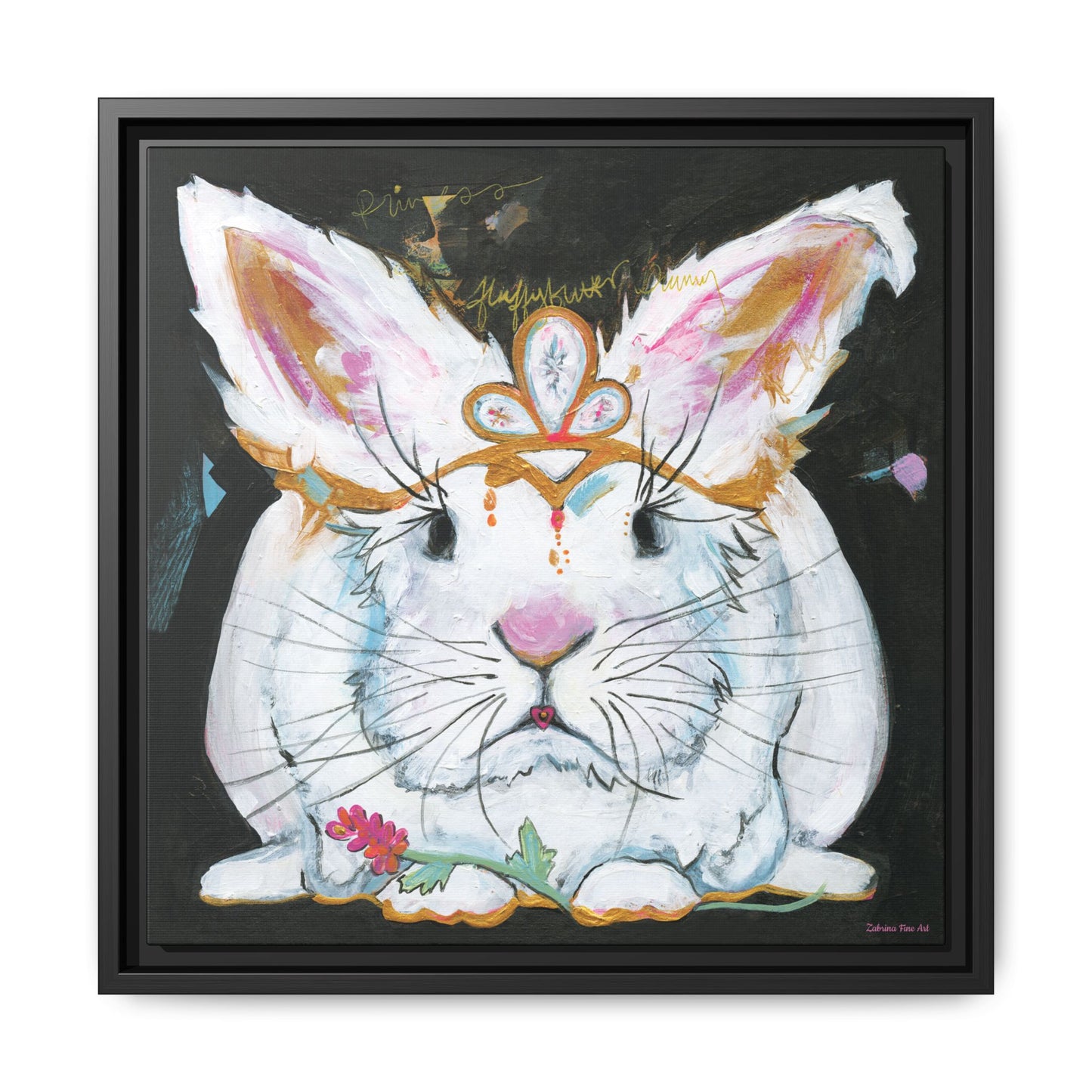 "Princess Fluffy Butter" Framed Canvas Fine Art Reproduction by Zabrina Fine Art