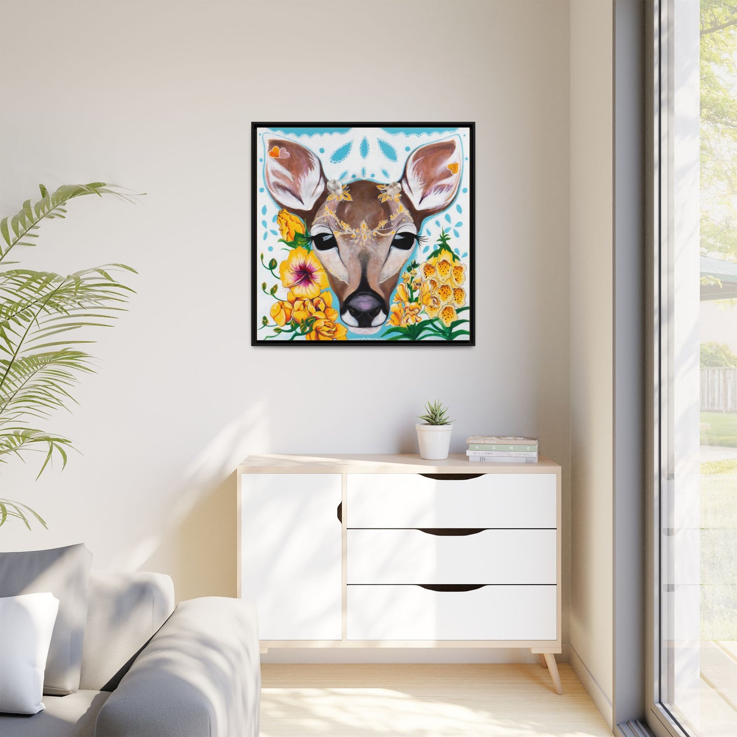 "Gentle Prince" Framed Canvas Fine Art Reproduction by Zabrina Fine Art