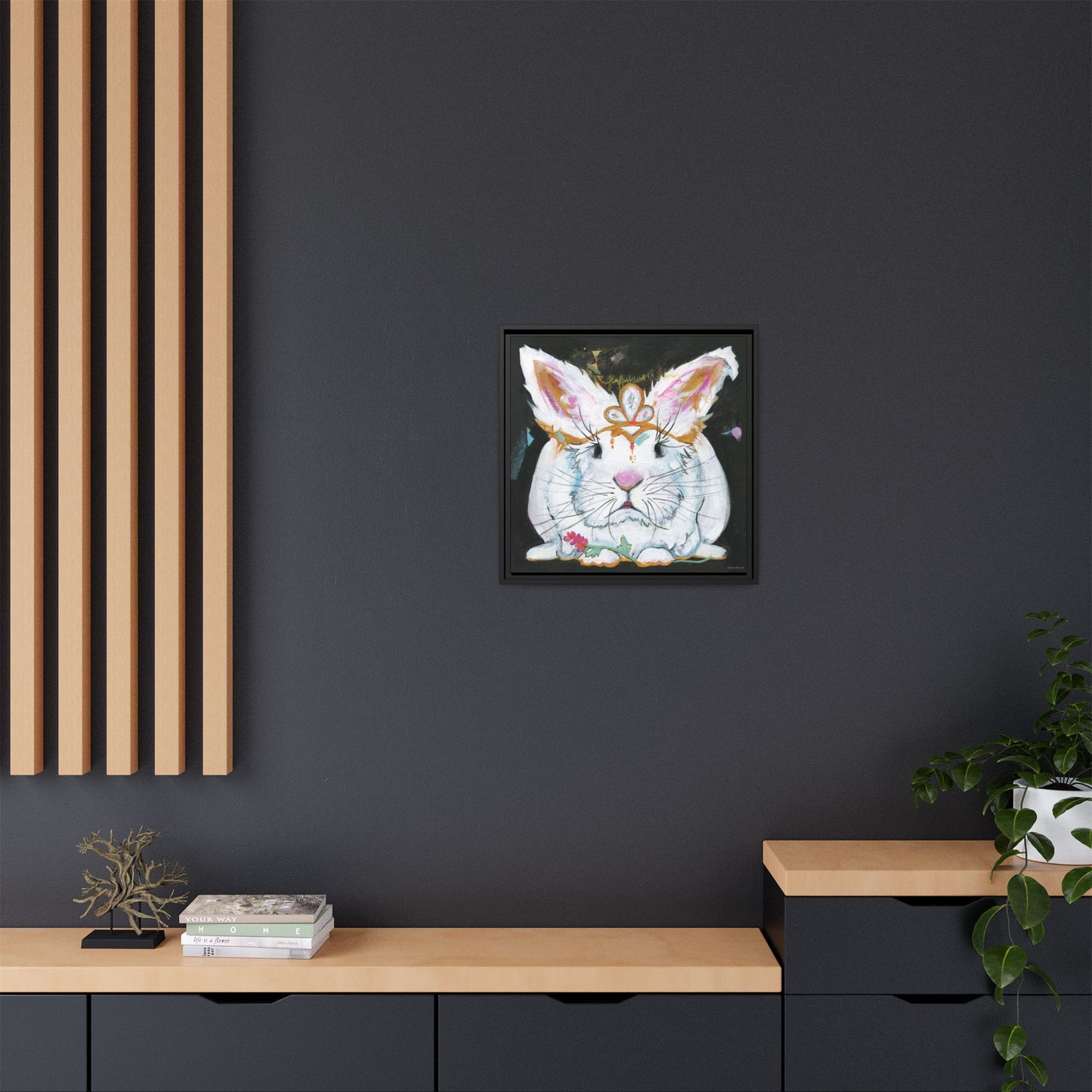 "Princess Fluffy Butter" Framed Canvas Fine Art Reproduction by Zabrina Fine Art
