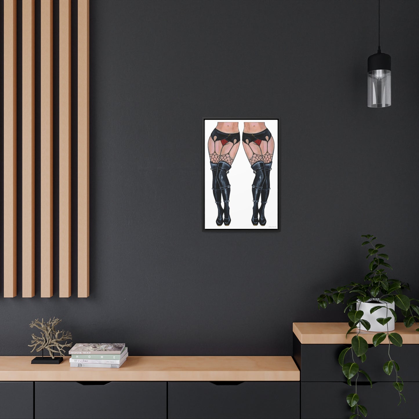 "Legs And Legs" Framed Canvas Fine Art Reproduction by Zabrina Fine Art