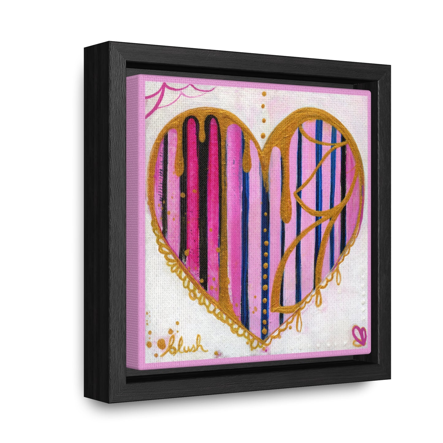 "Blush Party Heart" Framed Canvas Fine Art Reproduction by Zabrina Fine Art