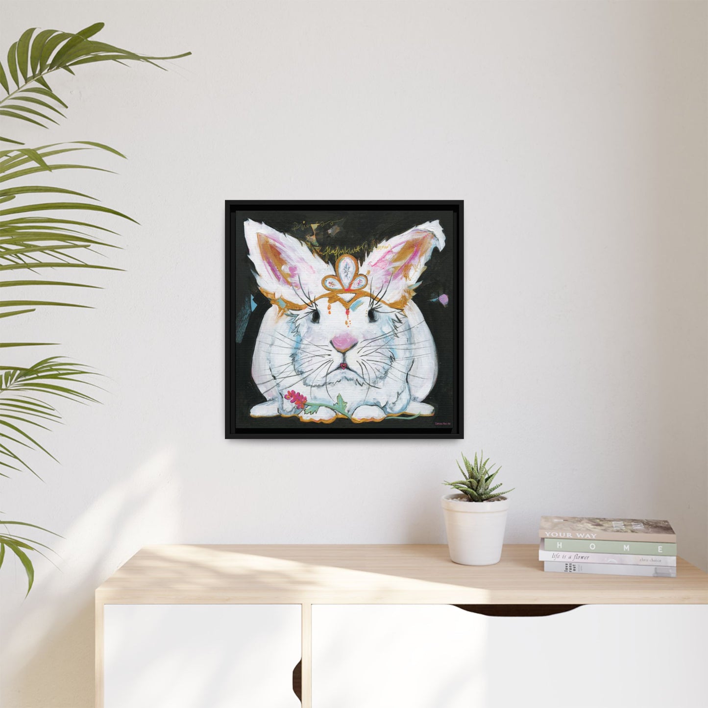 "Princess Fluffy Butter" Framed Canvas Fine Art Reproduction by Zabrina Fine Art