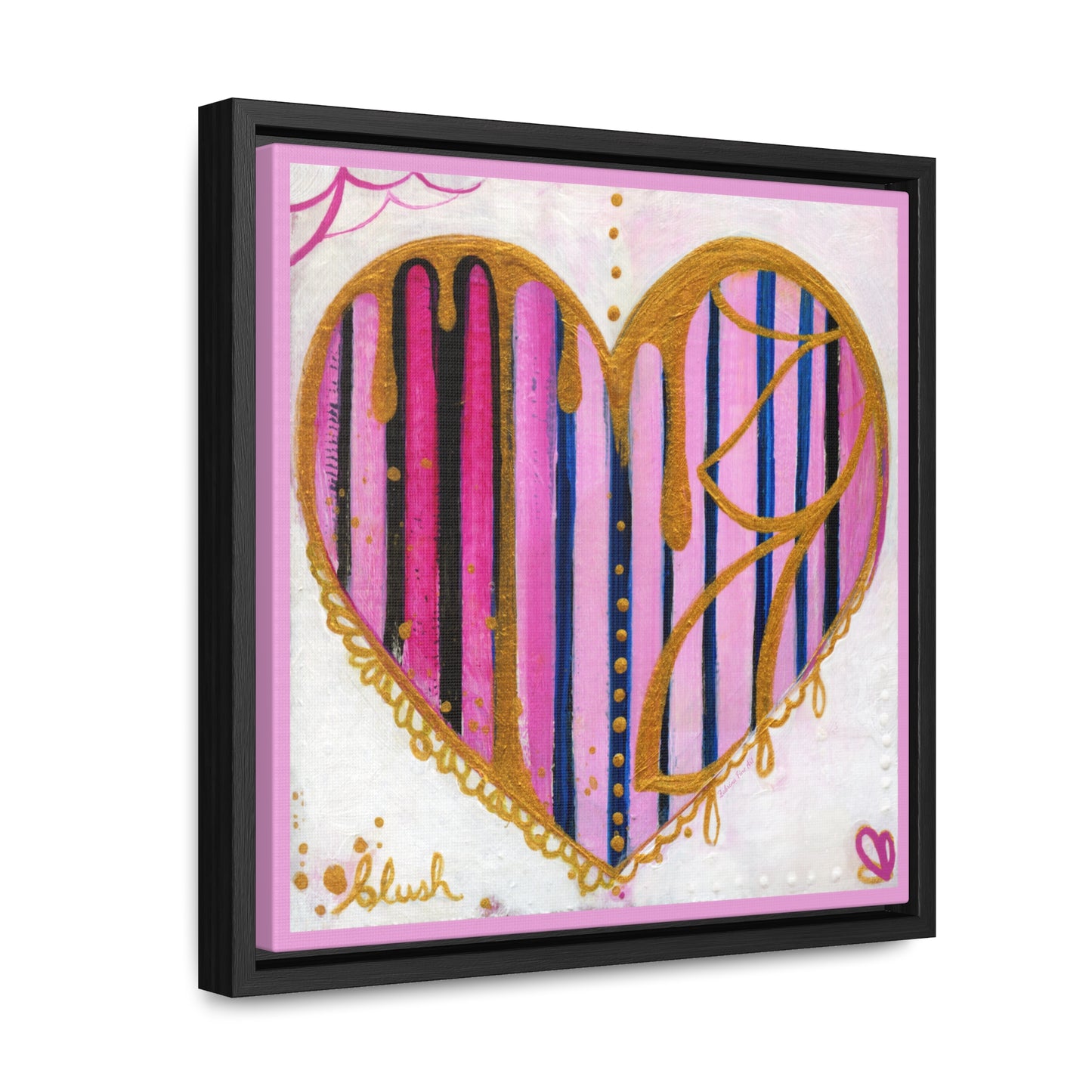 "Blush Party Heart" Framed Canvas Fine Art Reproduction by Zabrina Fine Art