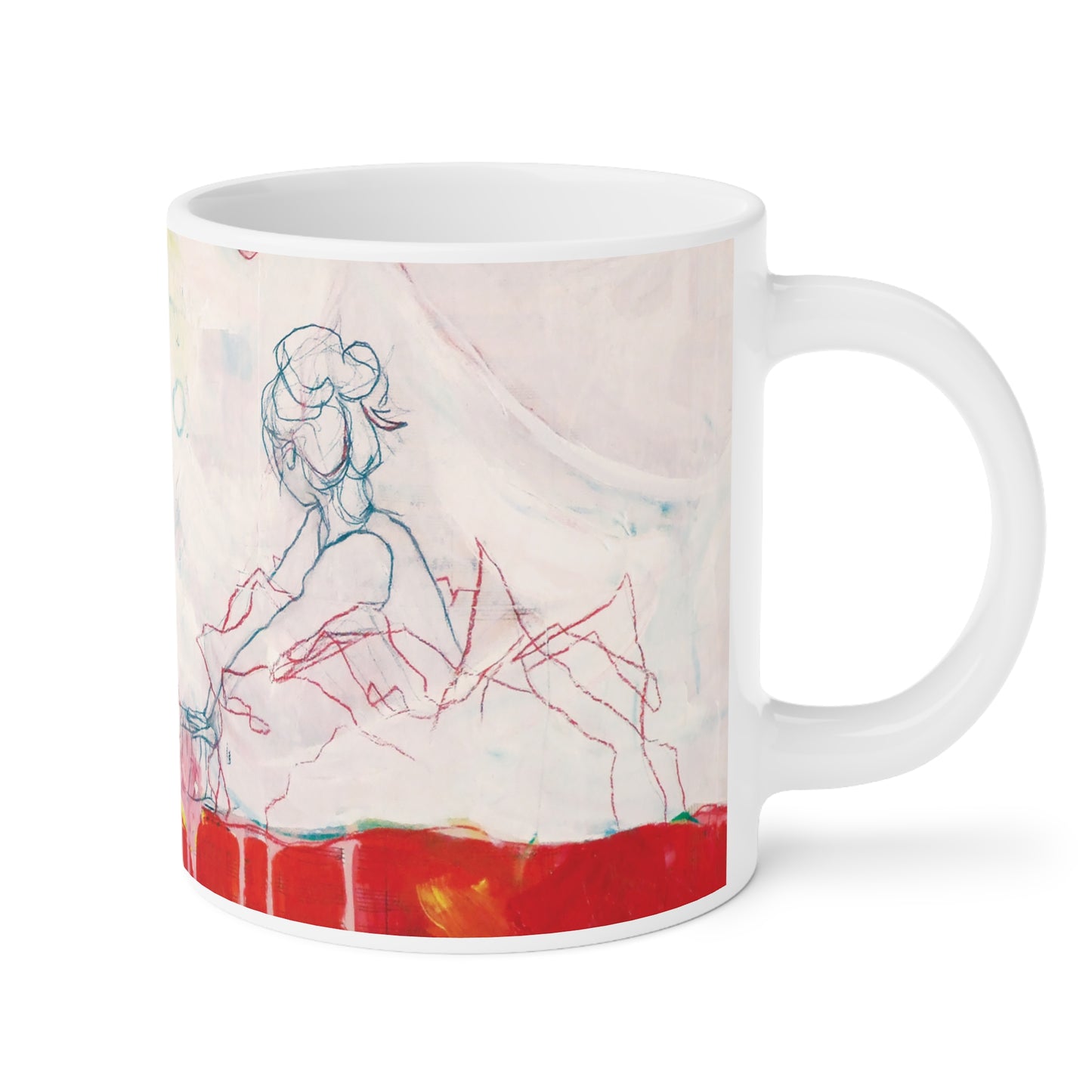 "Moon River Day Dream" Ceramic Coffee Cup White by Zabrina Fine Art