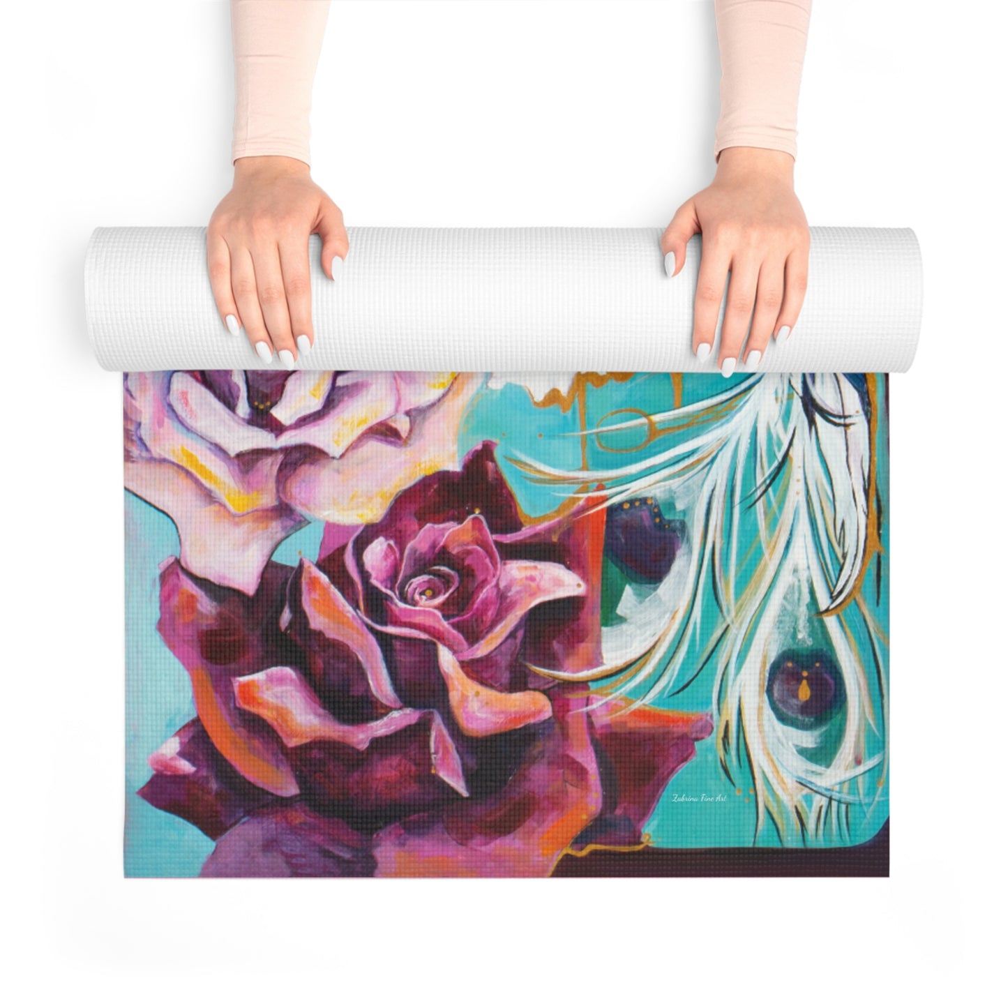 "Tiger Owl" Yoga Mat by Zabrina Fine Art