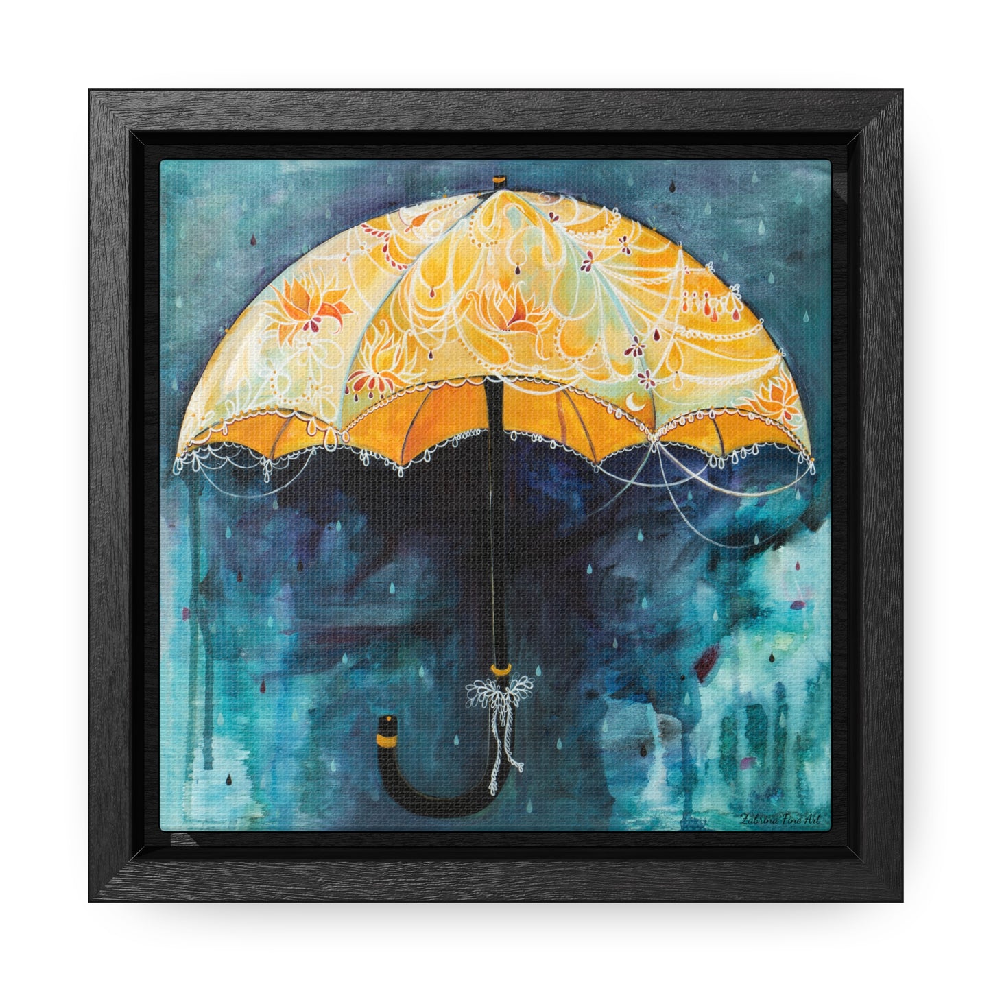 "Rain Glow" Framed Canvas Fine Art Reproduction by Zabrina Fine Art