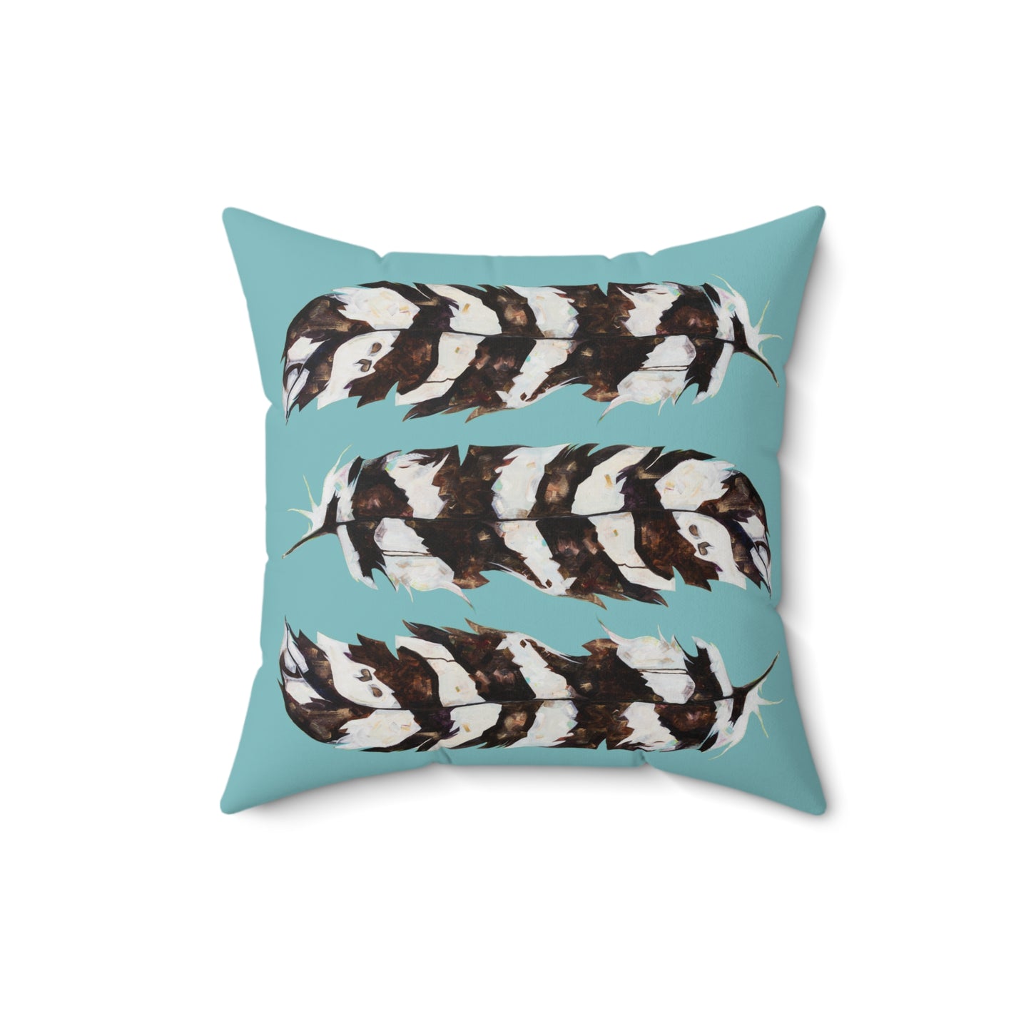 "Three Feathers" Throw Pillow by Zabrina Fine Art