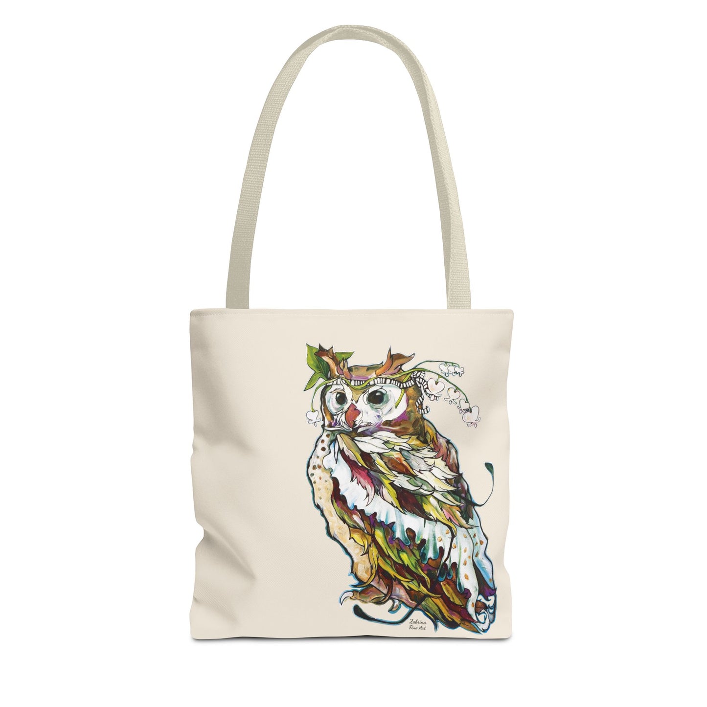 "Two Owls" Tote Bag by Zabrina Fine Art