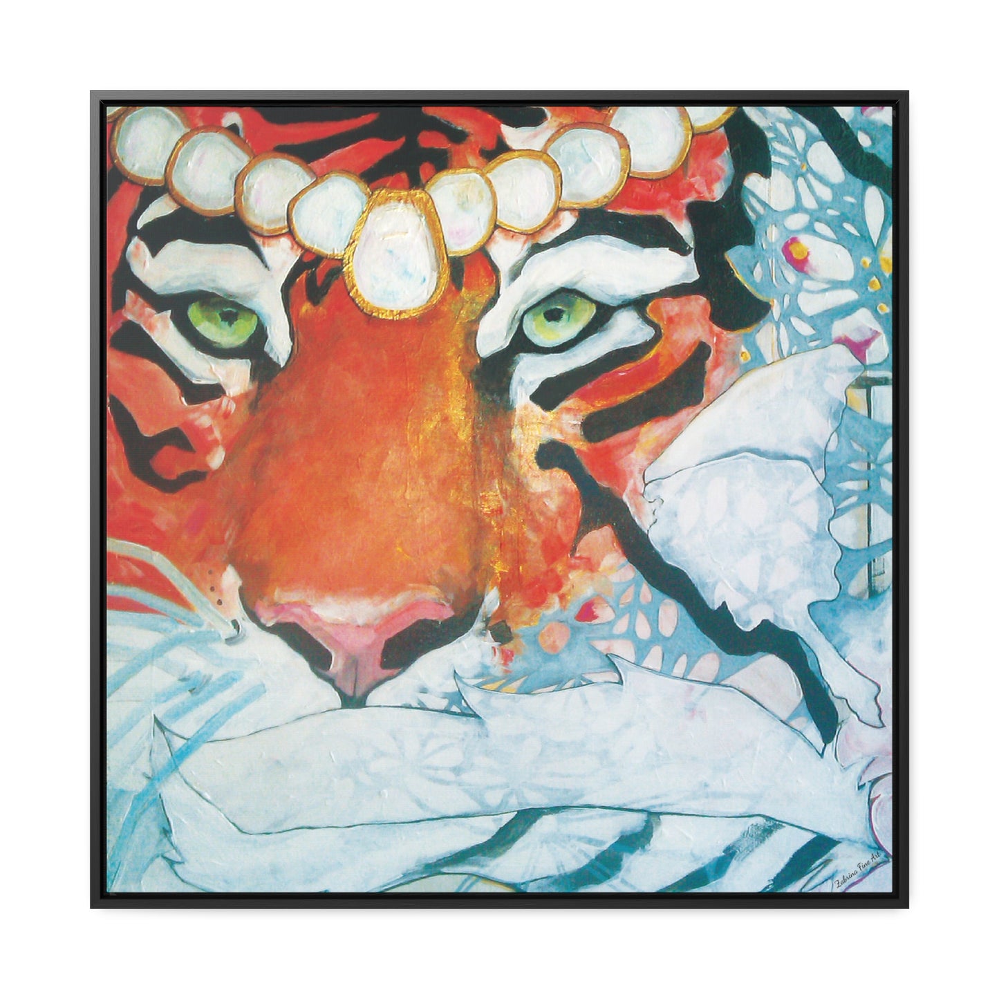 "Tigress" Framed Canvas Fine Art Reproduction by Zabrina Fine Art