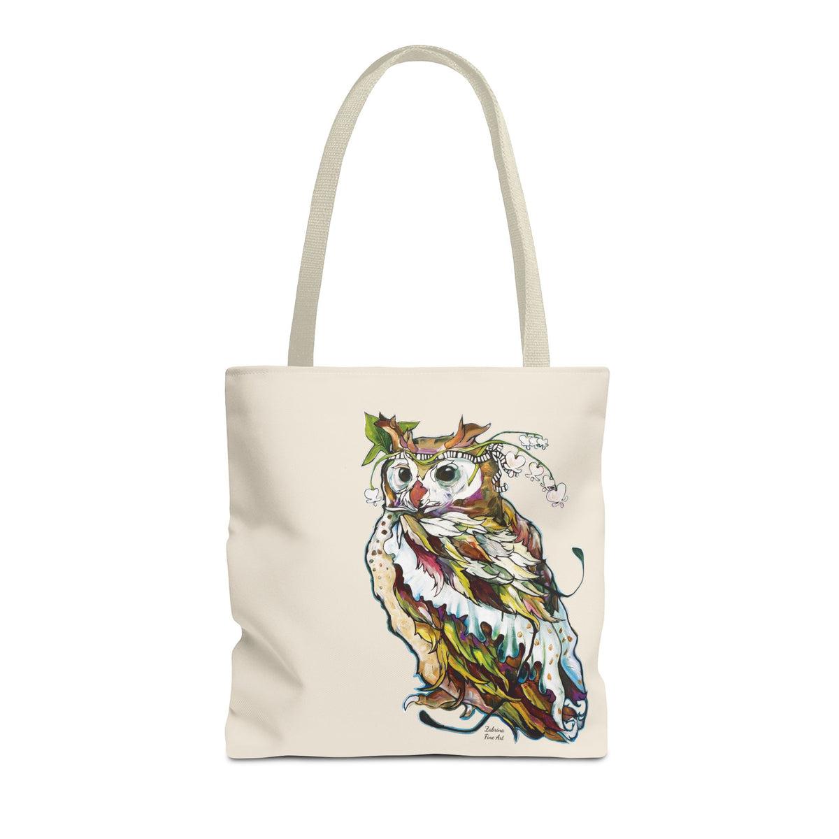 "Two Owls" Tote Bag by Zabrina Fine Art