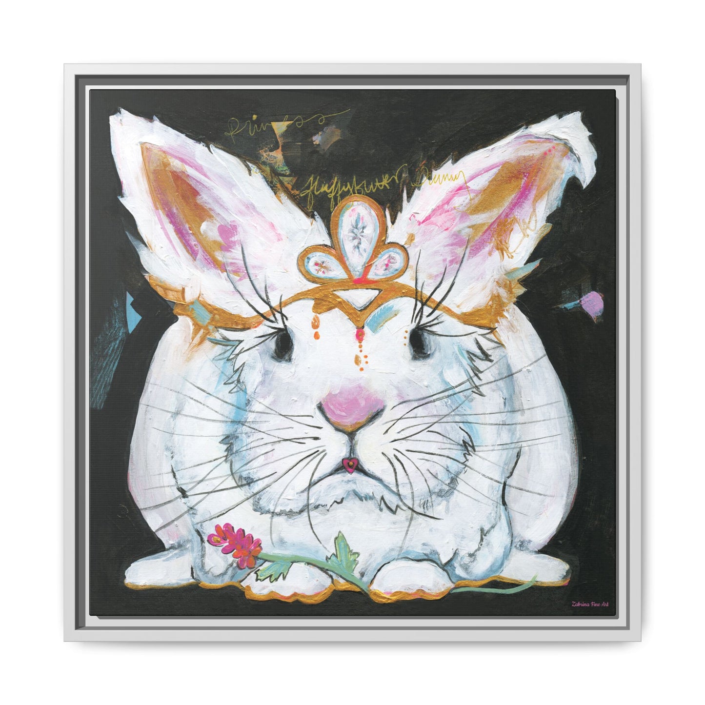 "Princess Fluffy Butter" Framed Canvas Fine Art Reproduction by Zabrina Fine Art