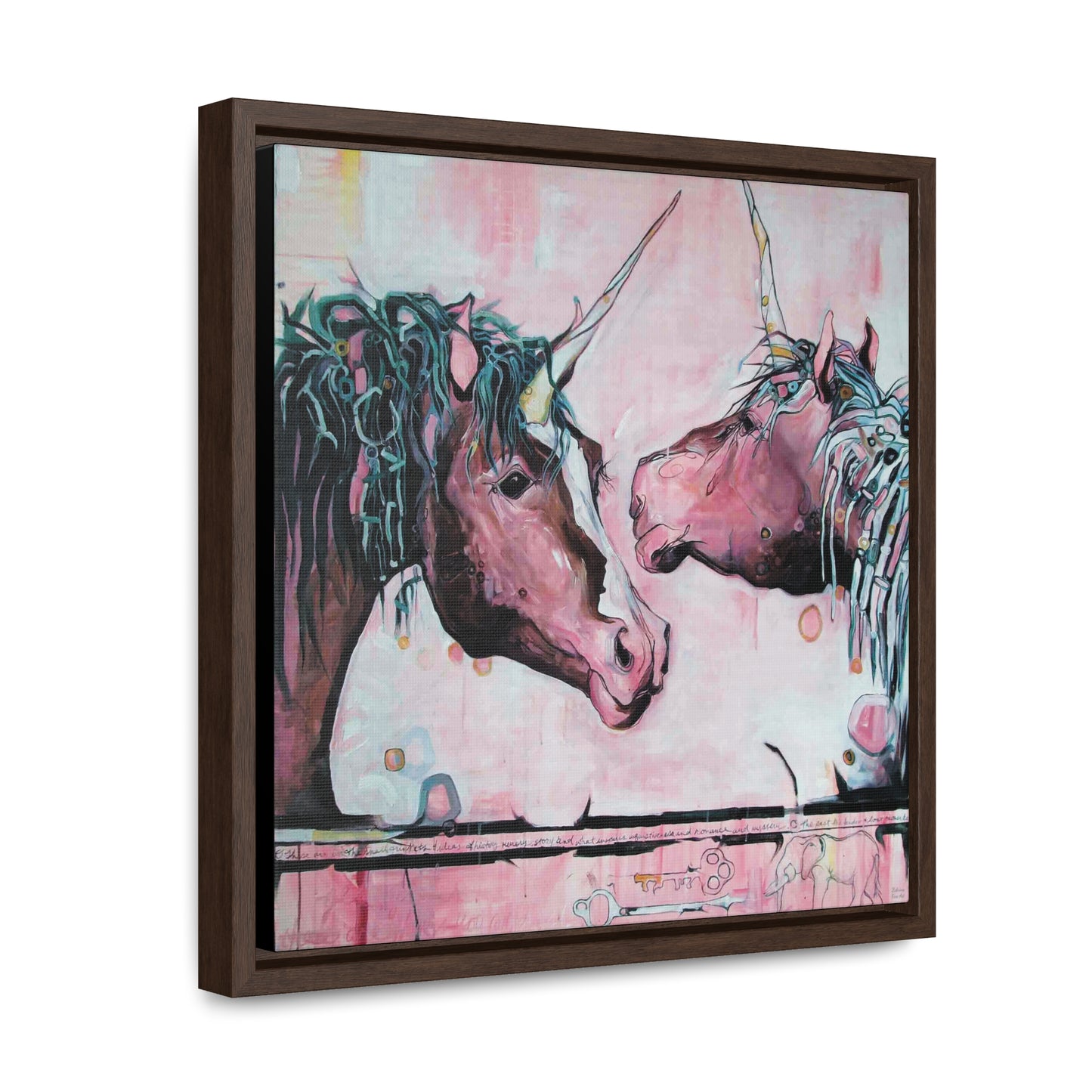 "Unicorns Are Real" Framed Canvas Fine Art Reproduction by Zabrina Fine Art