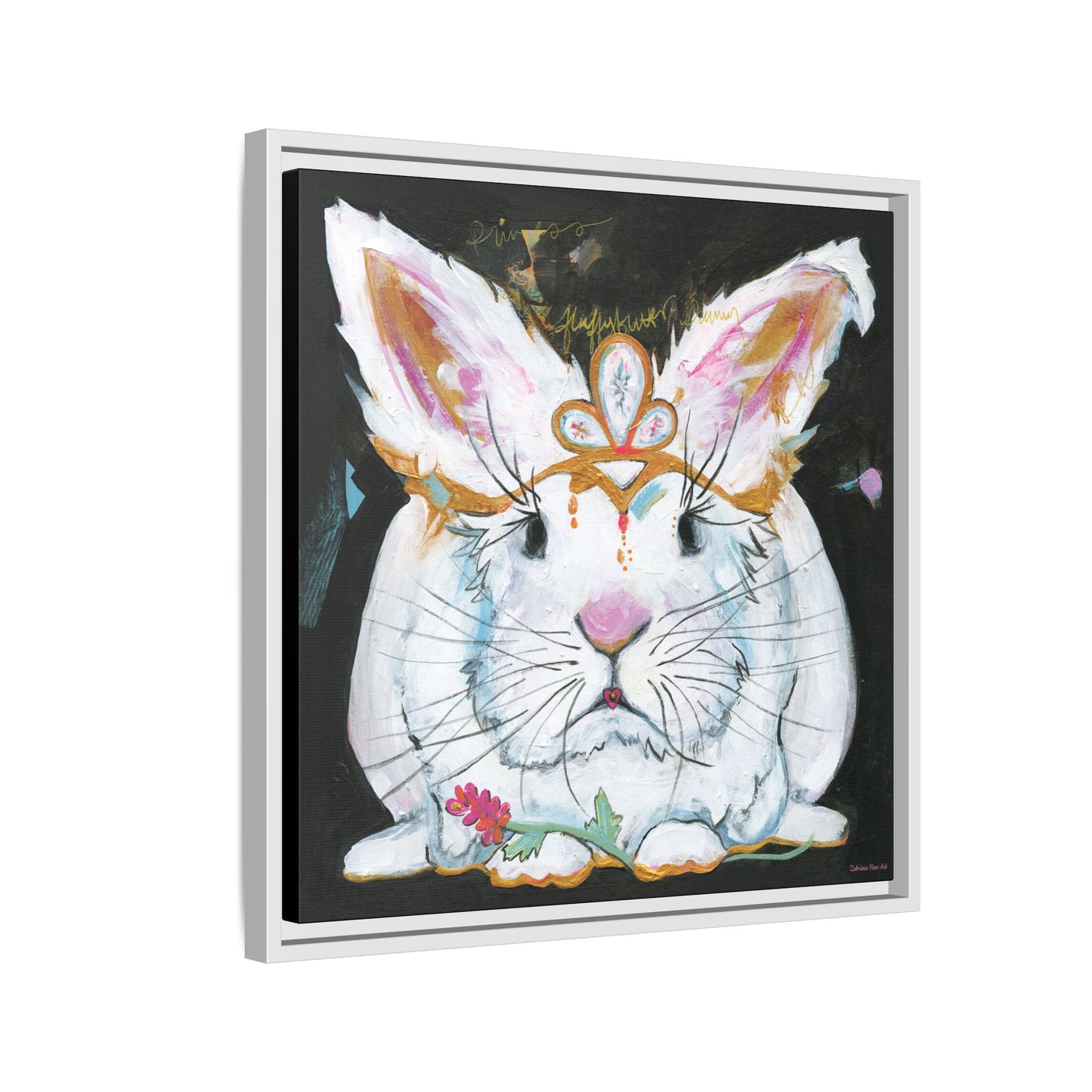 "Princess Fluffy Butter" Framed Canvas Fine Art Reproduction by Zabrina Fine Art