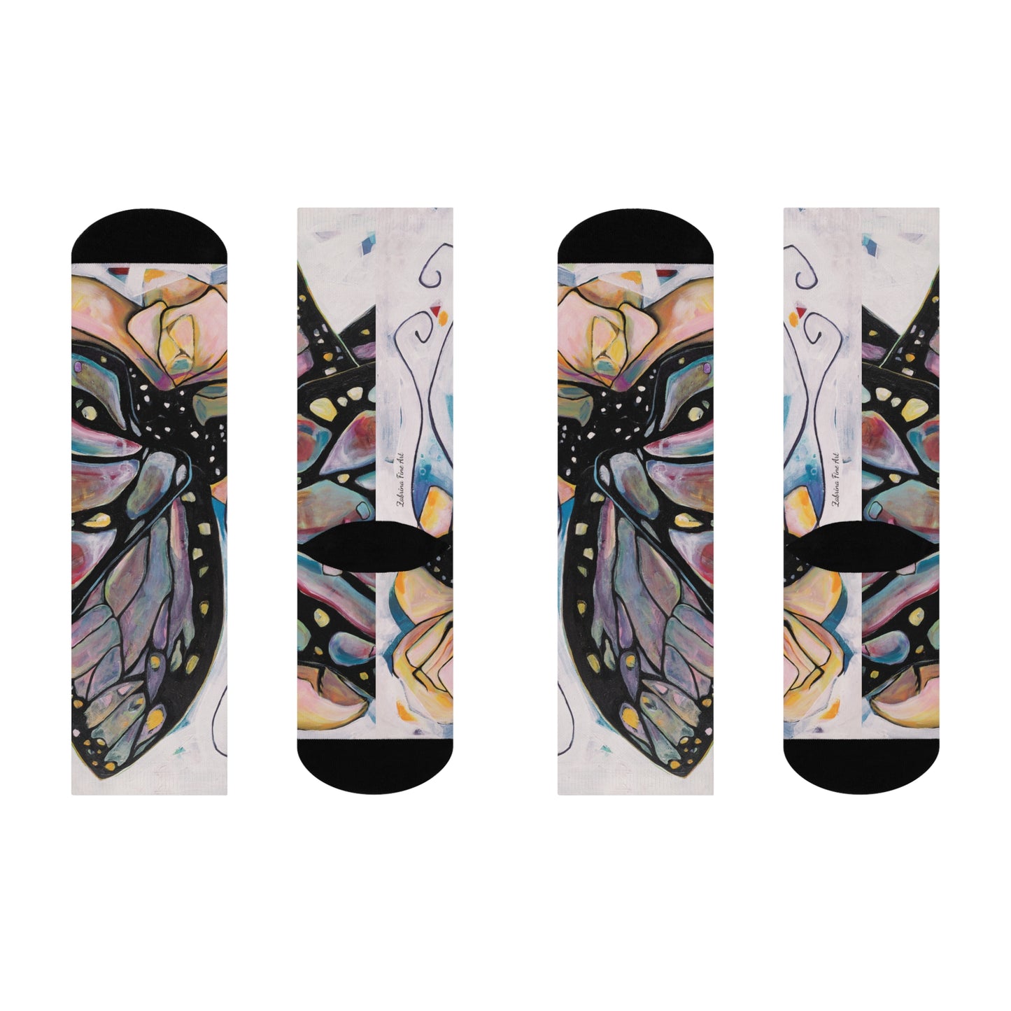 "Brook's Butterfly" Cute Socks by Zabrina Fine Art