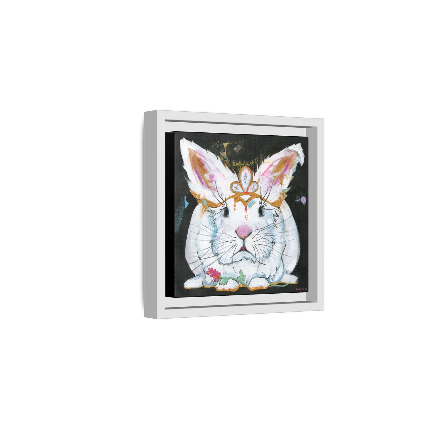 "Princess Fluffy Butter" Framed Canvas Fine Art Reproduction by Zabrina Fine Art