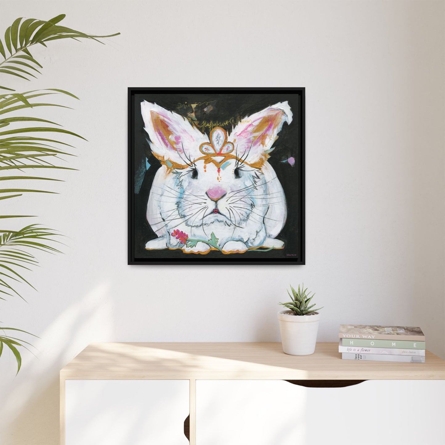 "Princess Fluffy Butter" Framed Canvas Fine Art Reproduction by Zabrina Fine Art