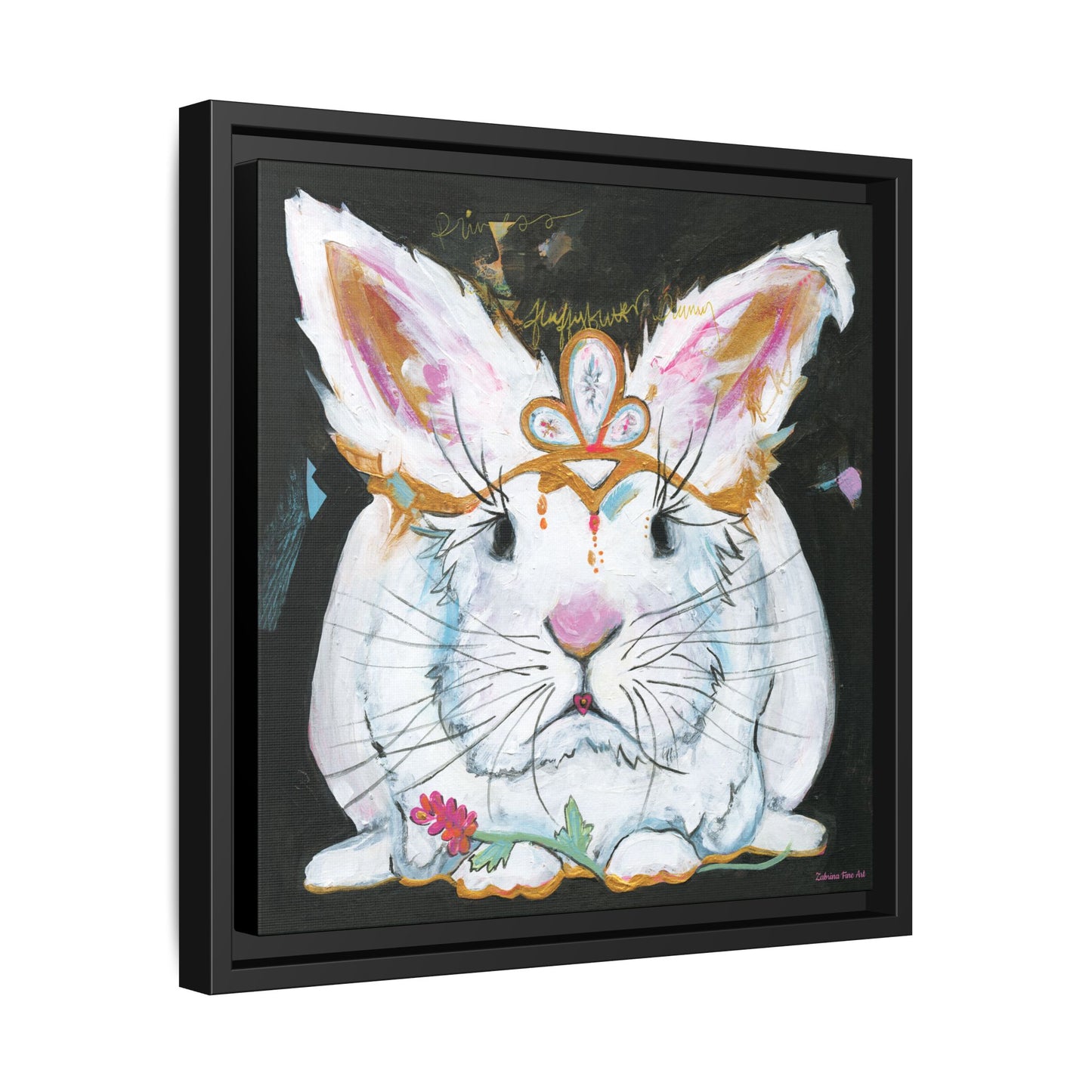 "Princess Fluffy Butter" Framed Canvas Fine Art Reproduction by Zabrina Fine Art
