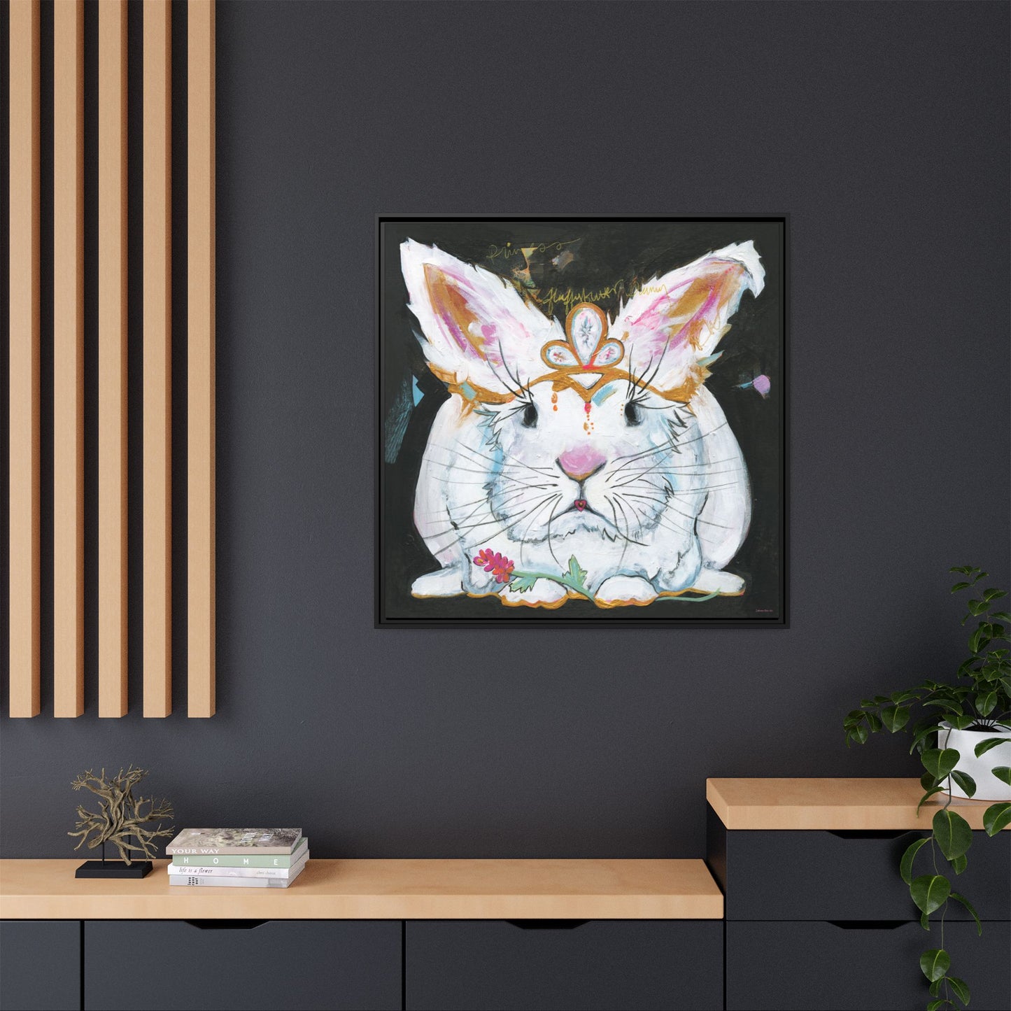 "Princess Fluffy Butter" Framed Canvas Fine Art Reproduction by Zabrina Fine Art