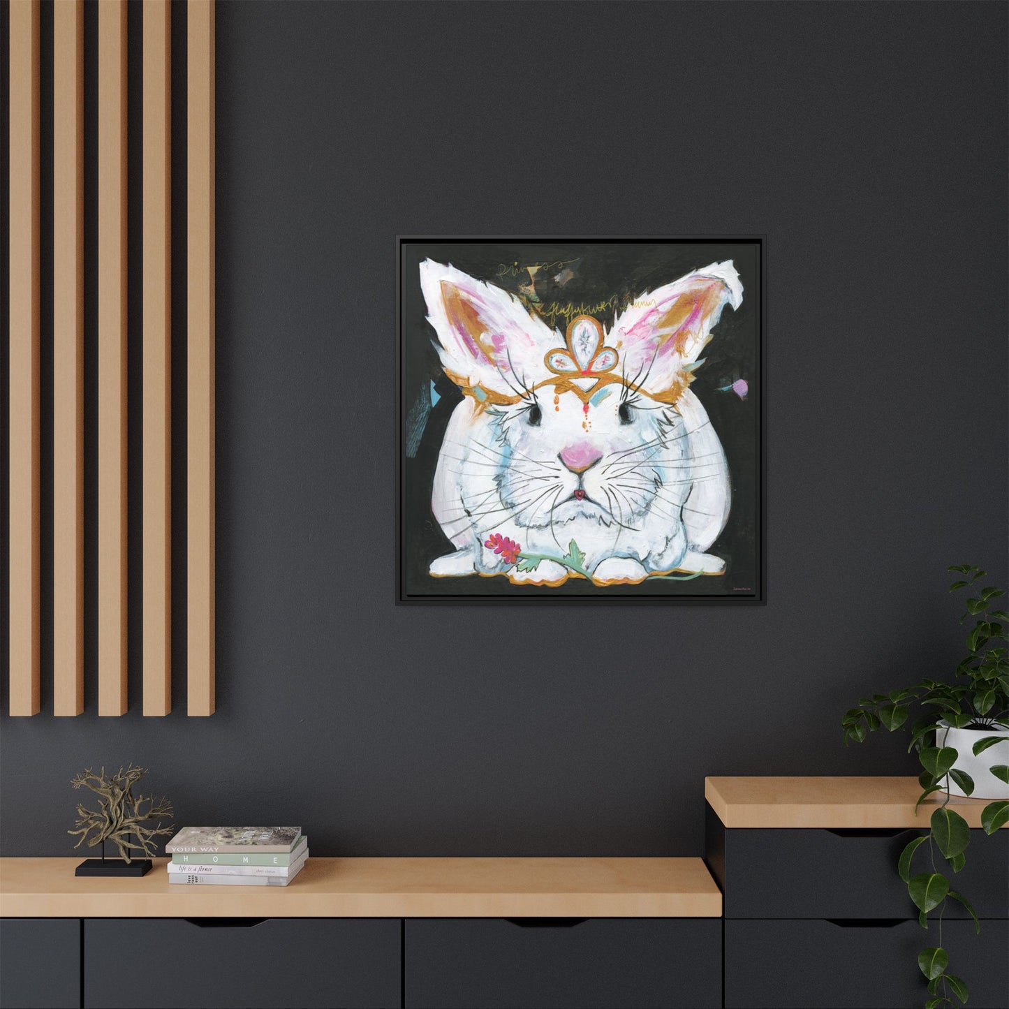 "Princess Fluffy Butter" Framed Canvas Fine Art Reproduction by Zabrina Fine Art