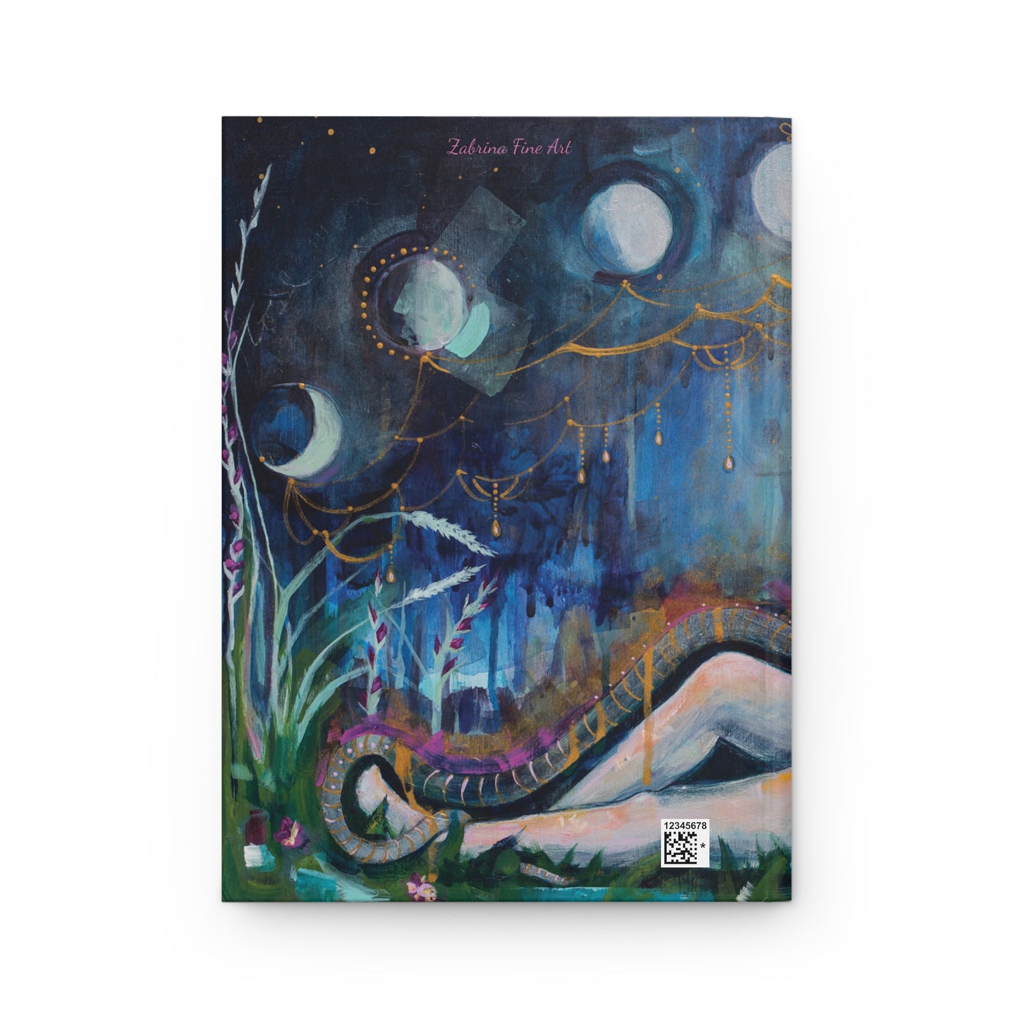 "Moon Bather" Hardcover Journal by Zabrina Fine Art