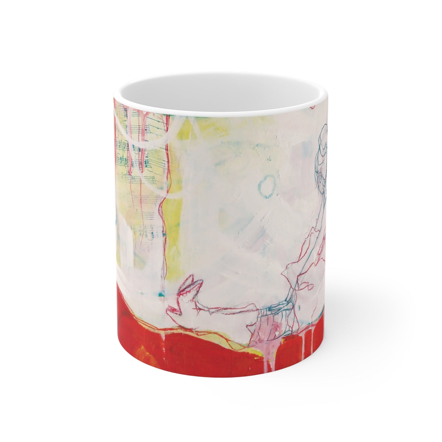 "Moon River Day Dream" Ceramic Coffee Cup White by Zabrina Fine Art