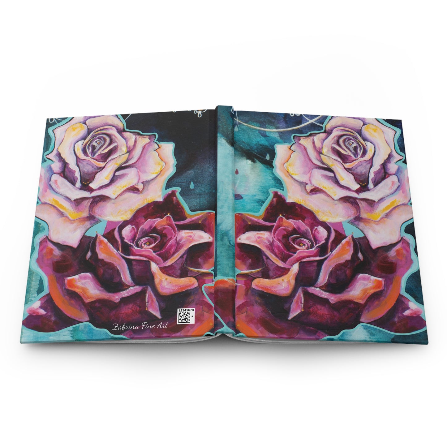 "Roses & Raindrops" Hardcover Journal by Zabrina Fine Art
