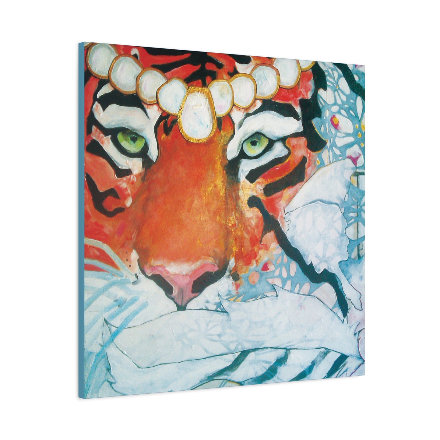 "Tigress" Unframed Canvas Fountain Blue Edge Reproduction by Zabrina Fine Art