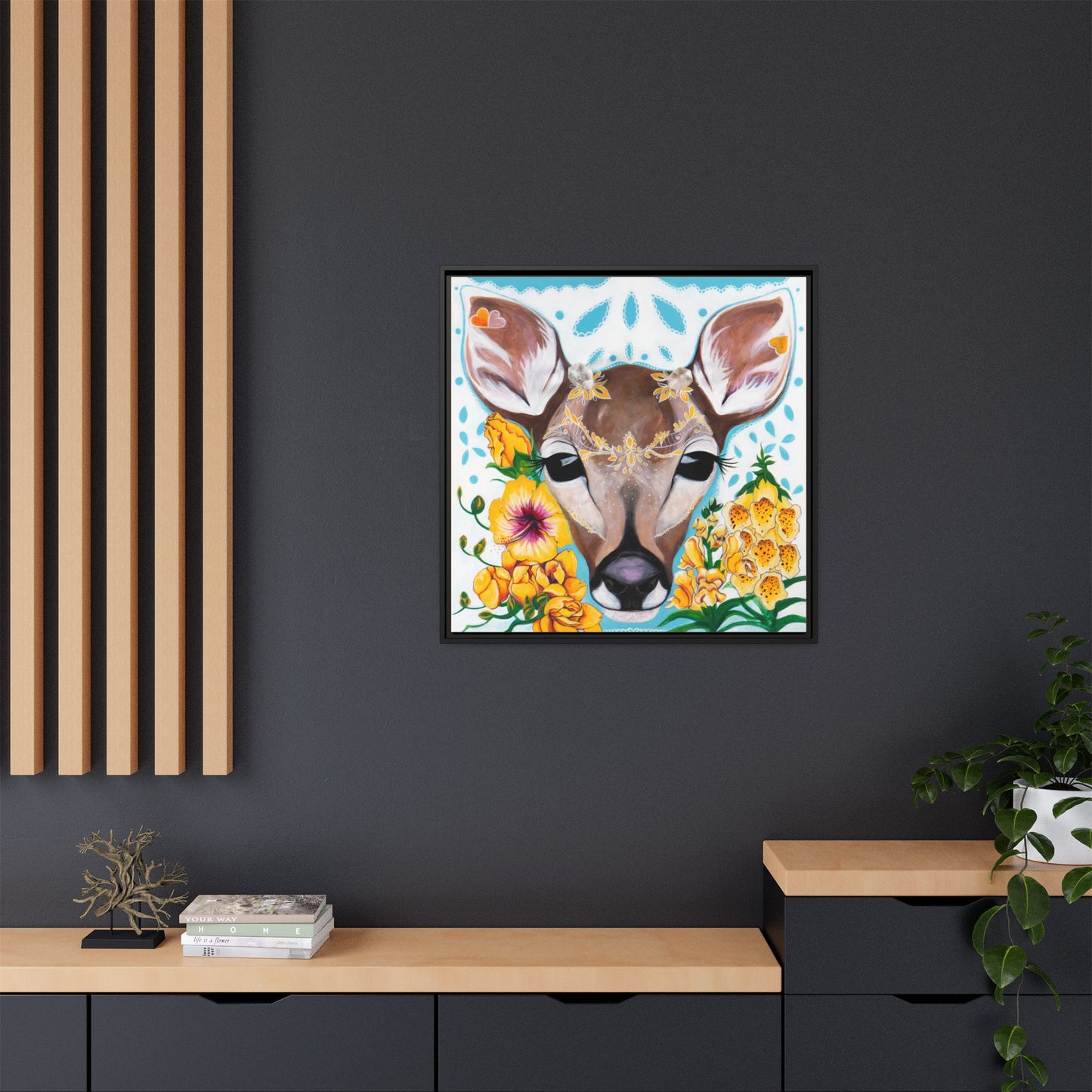 "Gentle Prince" Framed Canvas Fine Art Reproduction by Zabrina Fine Art