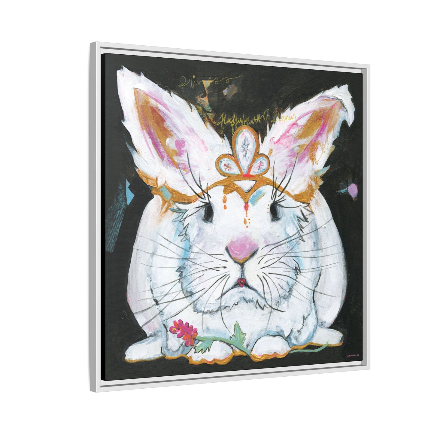 "Princess Fluffy Butter" Framed Canvas Fine Art Reproduction by Zabrina Fine Art