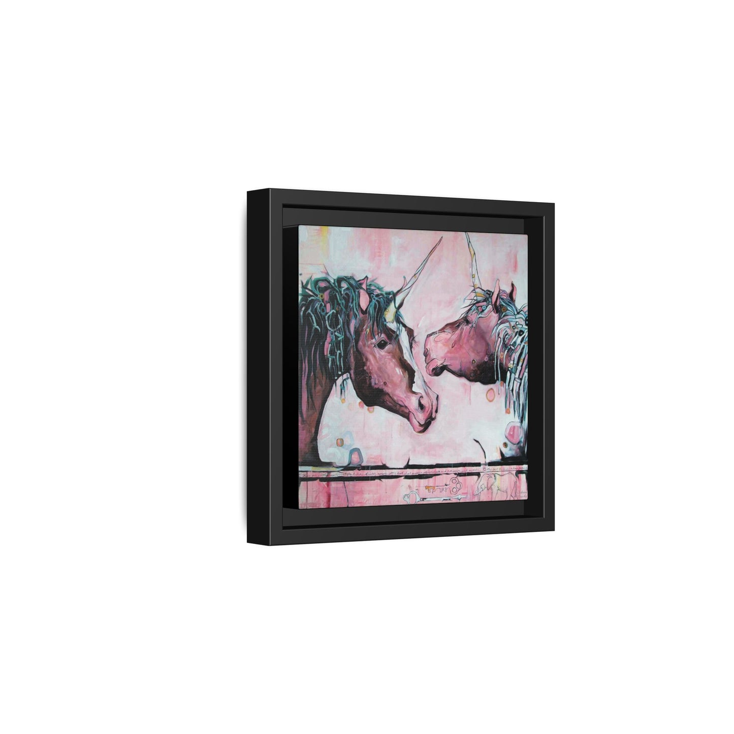 "Unicorns Are Real" Framed Canvas Fine Art Reproduction by Zabrina Fine Art
