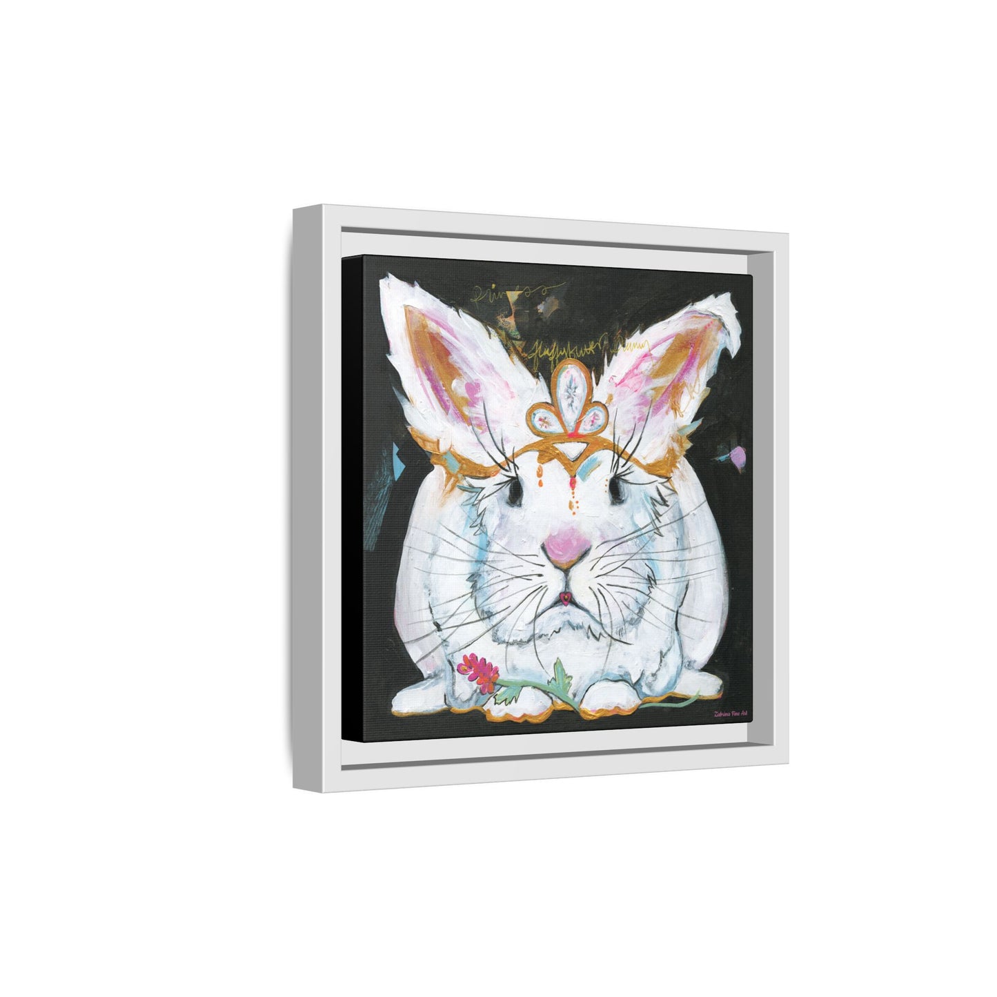 "Princess Fluffy Butter" Framed Canvas Fine Art Reproduction by Zabrina Fine Art