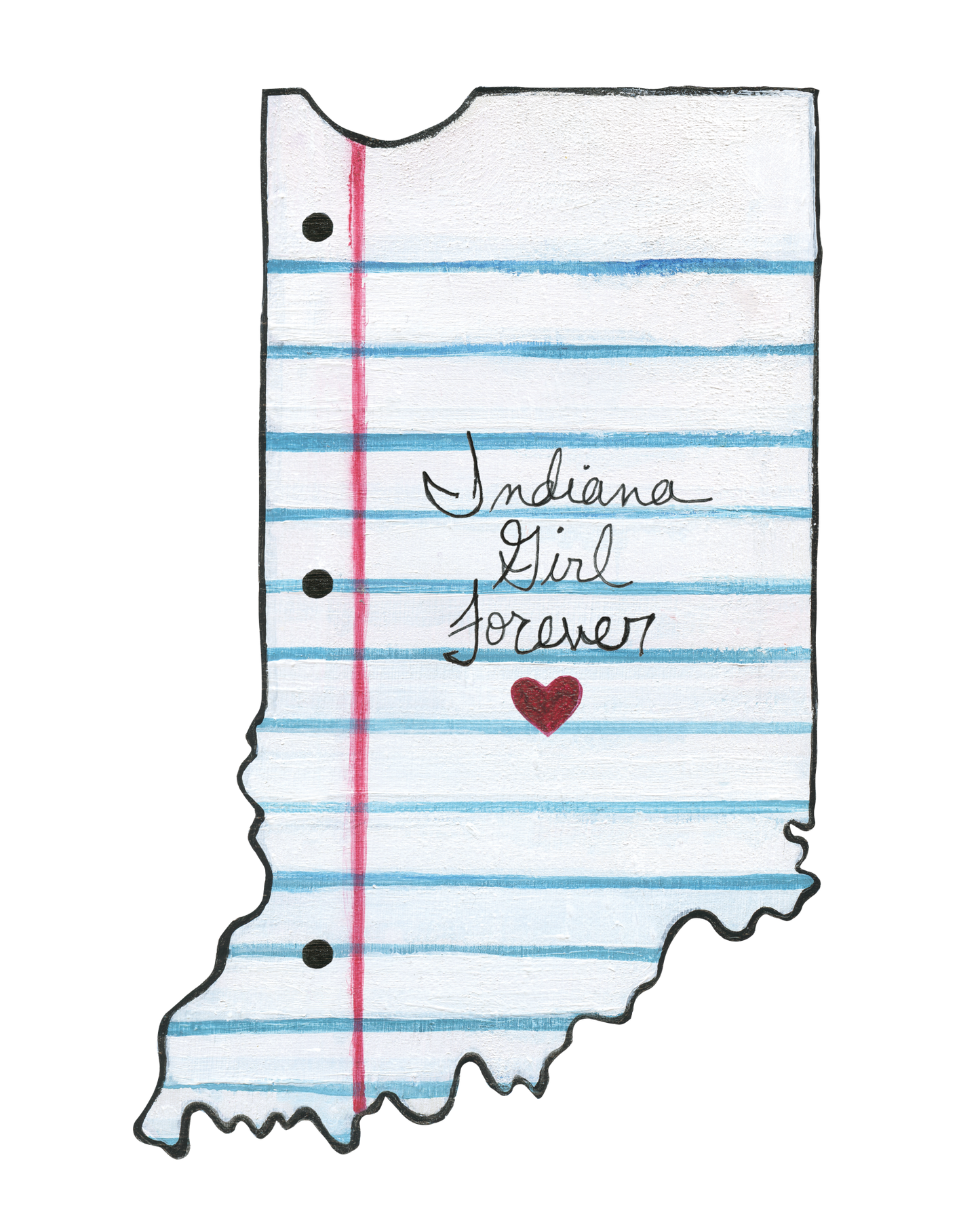 "Indiana Girl Love Note ZSticker" Die-Cut Sticker