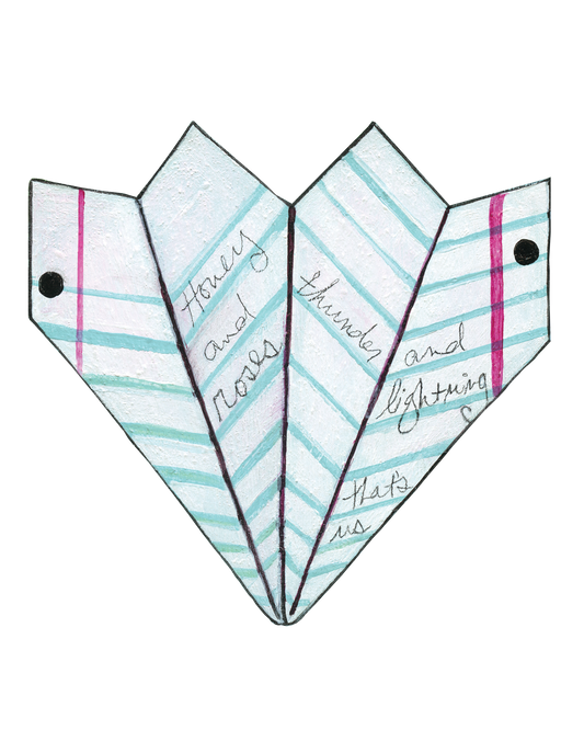 "That's Us Paper Plane Love Letter ZSticker" Die-Cut Sticker