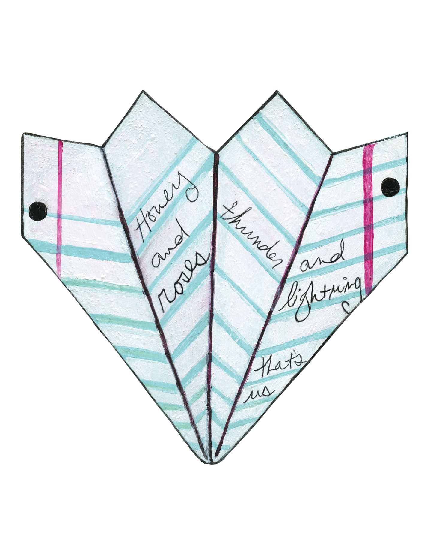 "That's Us Paper Plane Love Letter ZSticker" Die-Cut Sticker