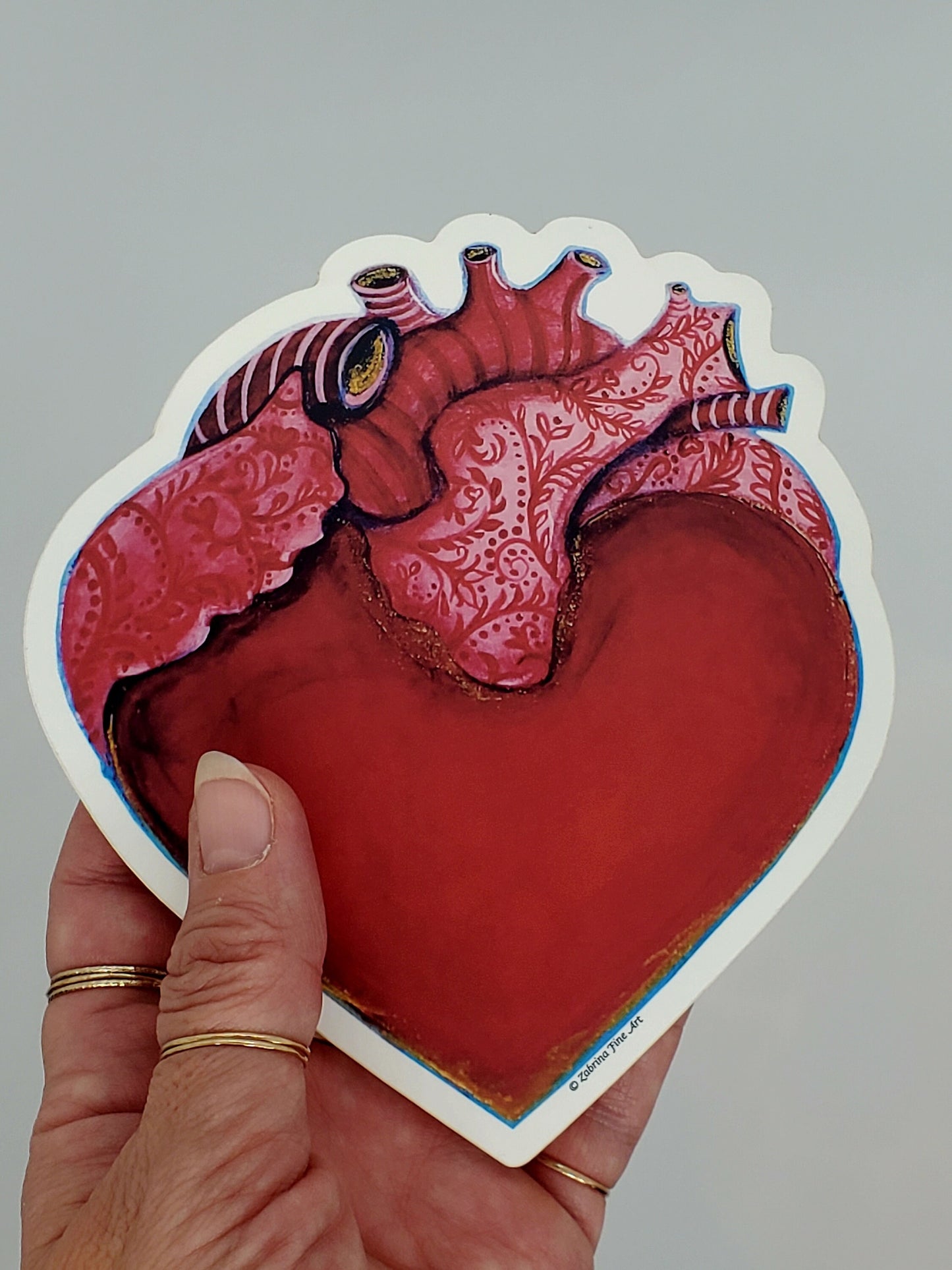 "Red Heart ZSticker" Die-Cut Sticker