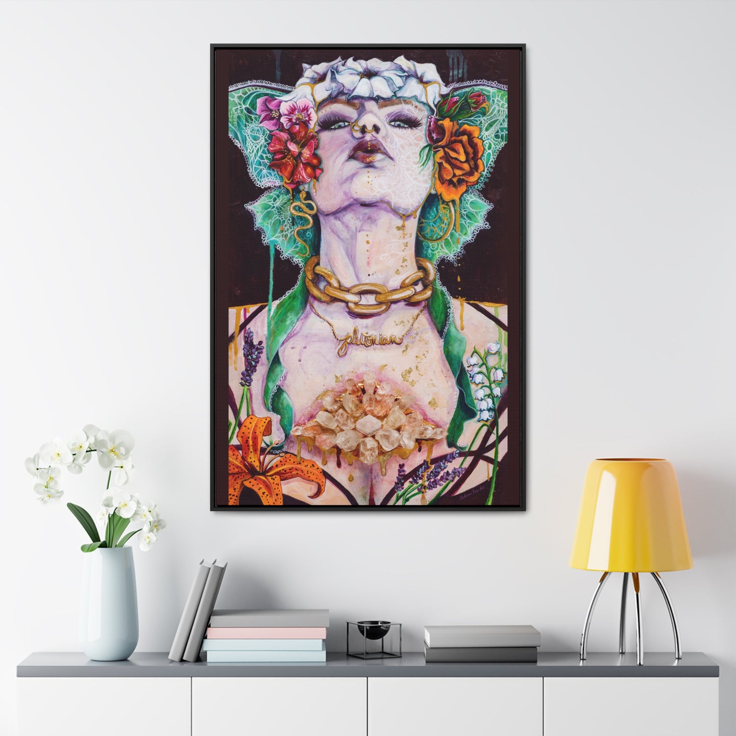 "Persephone Rising" Framed Canvas Fine Art Reproduction by Zabrina Fine Art